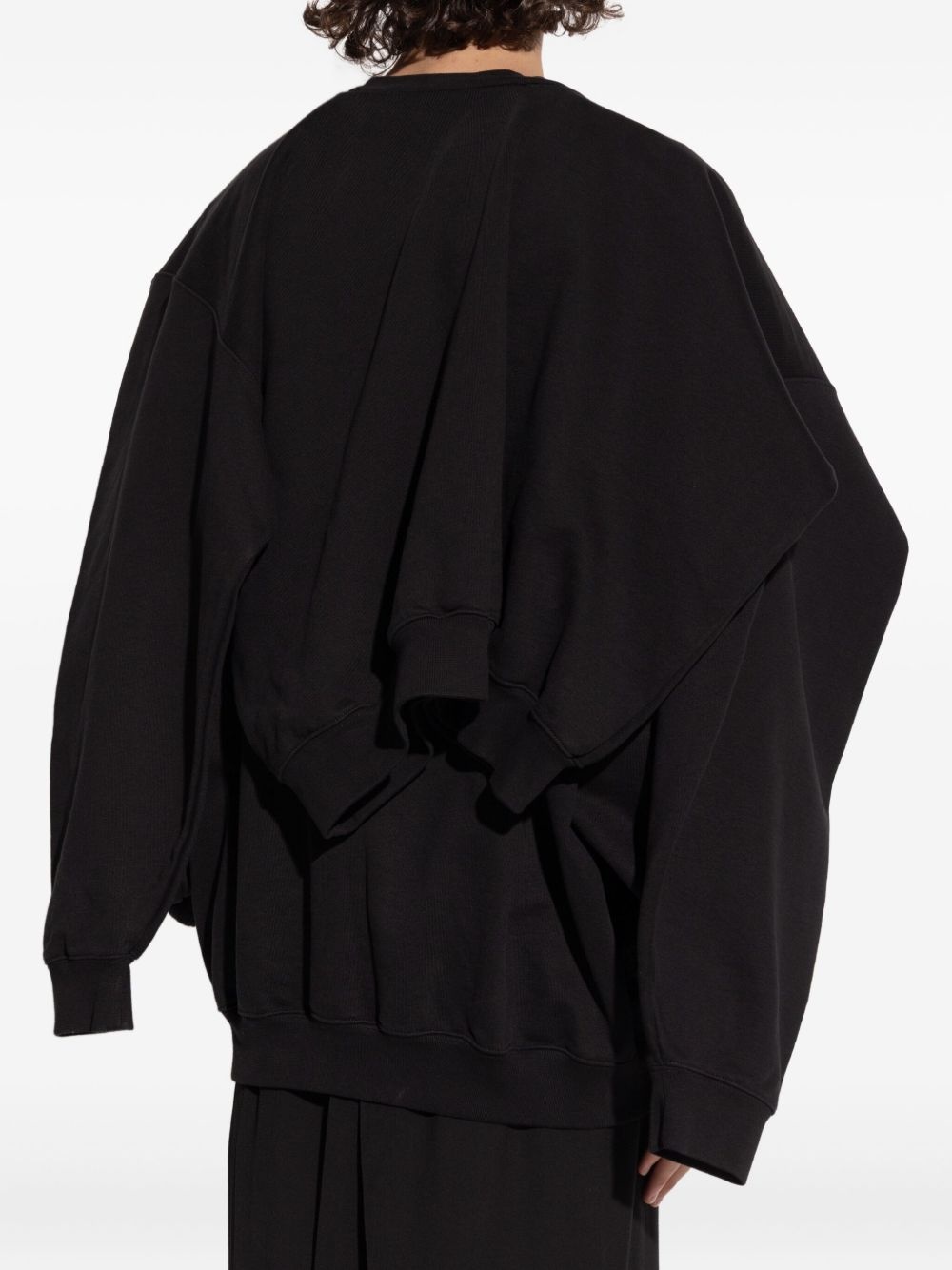 layered cotton sweatshirt - 4