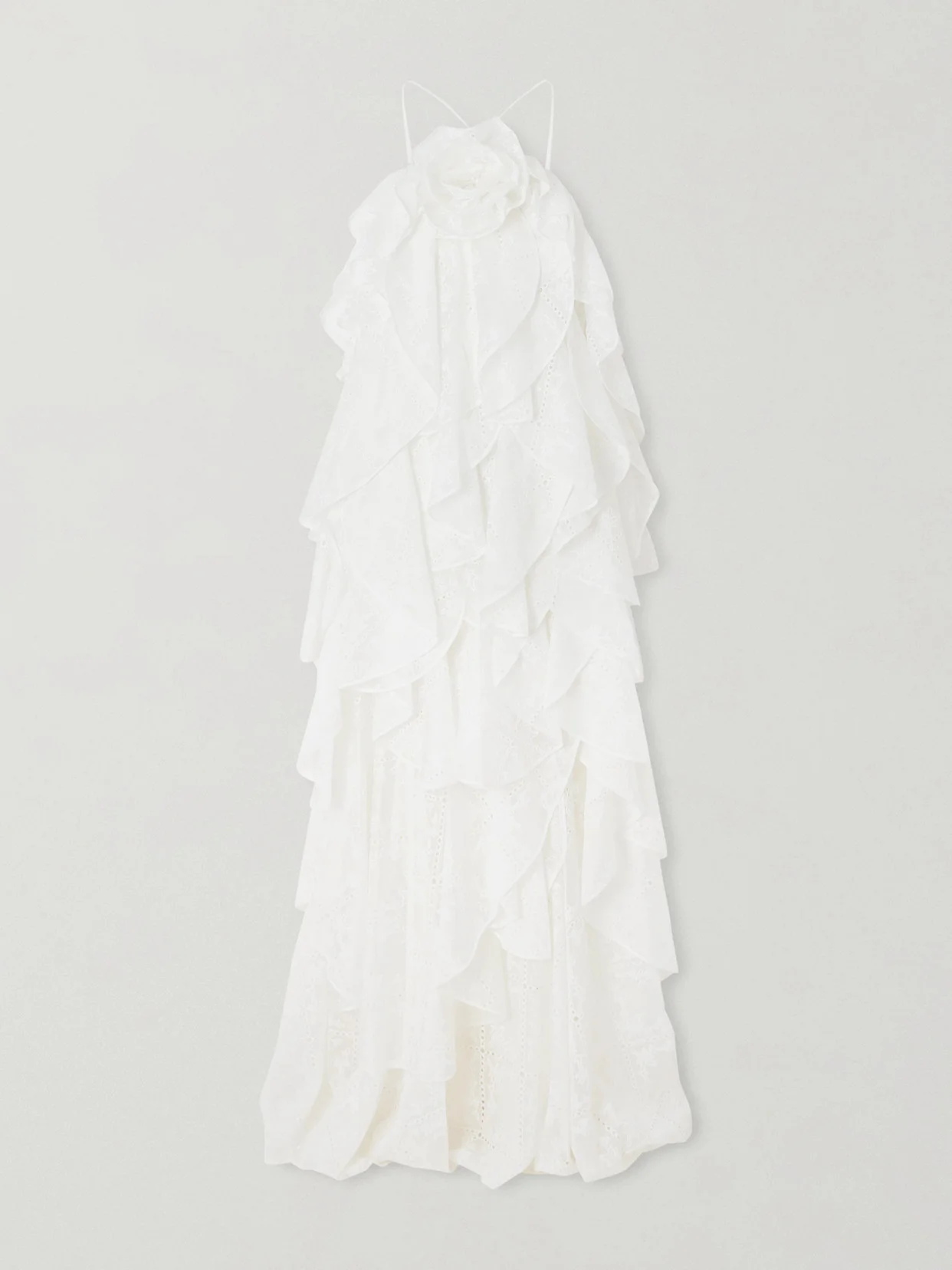 Merritt Appliquéd Ruffled Broderie Anglaise Maxi Dress - 1