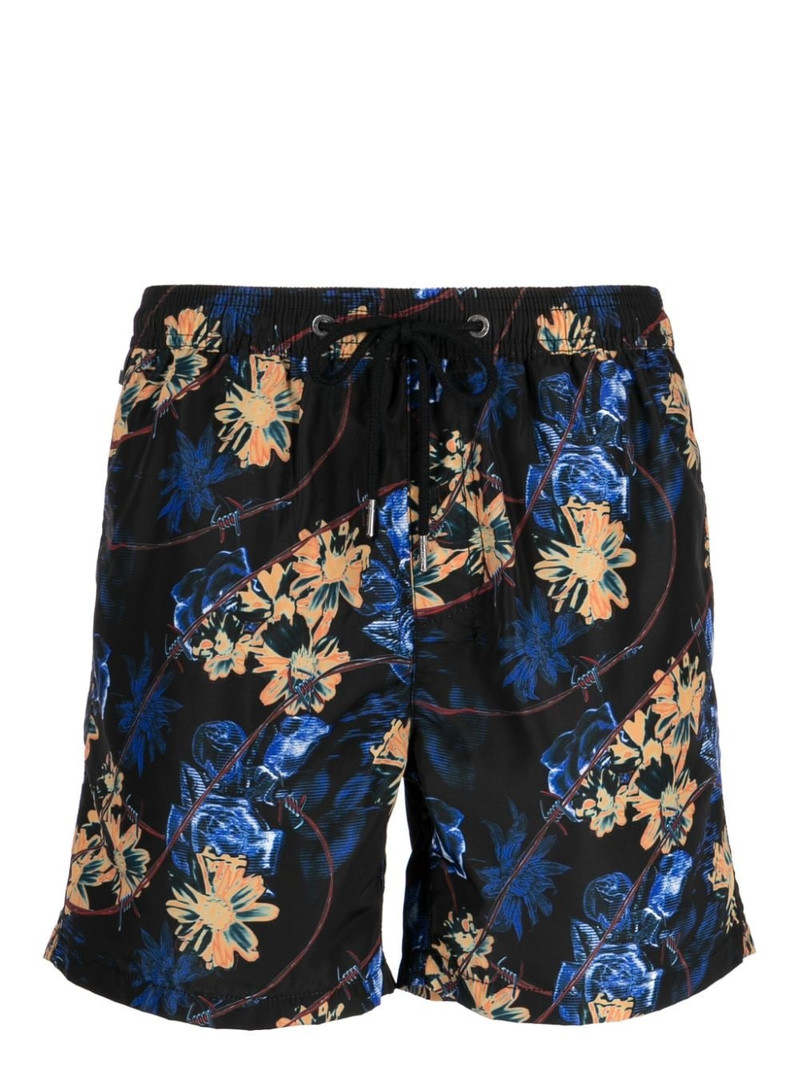 floral-print deck shorts 1
