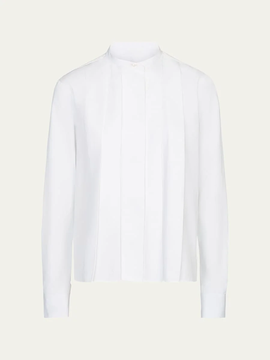 Close Call Pleated Cotton Shirt - 1