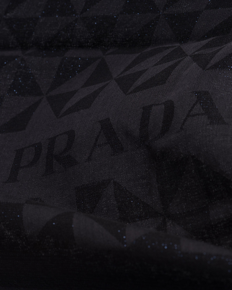Prada Wool, silk, cashmere and Lurex jacquard shawl outlook