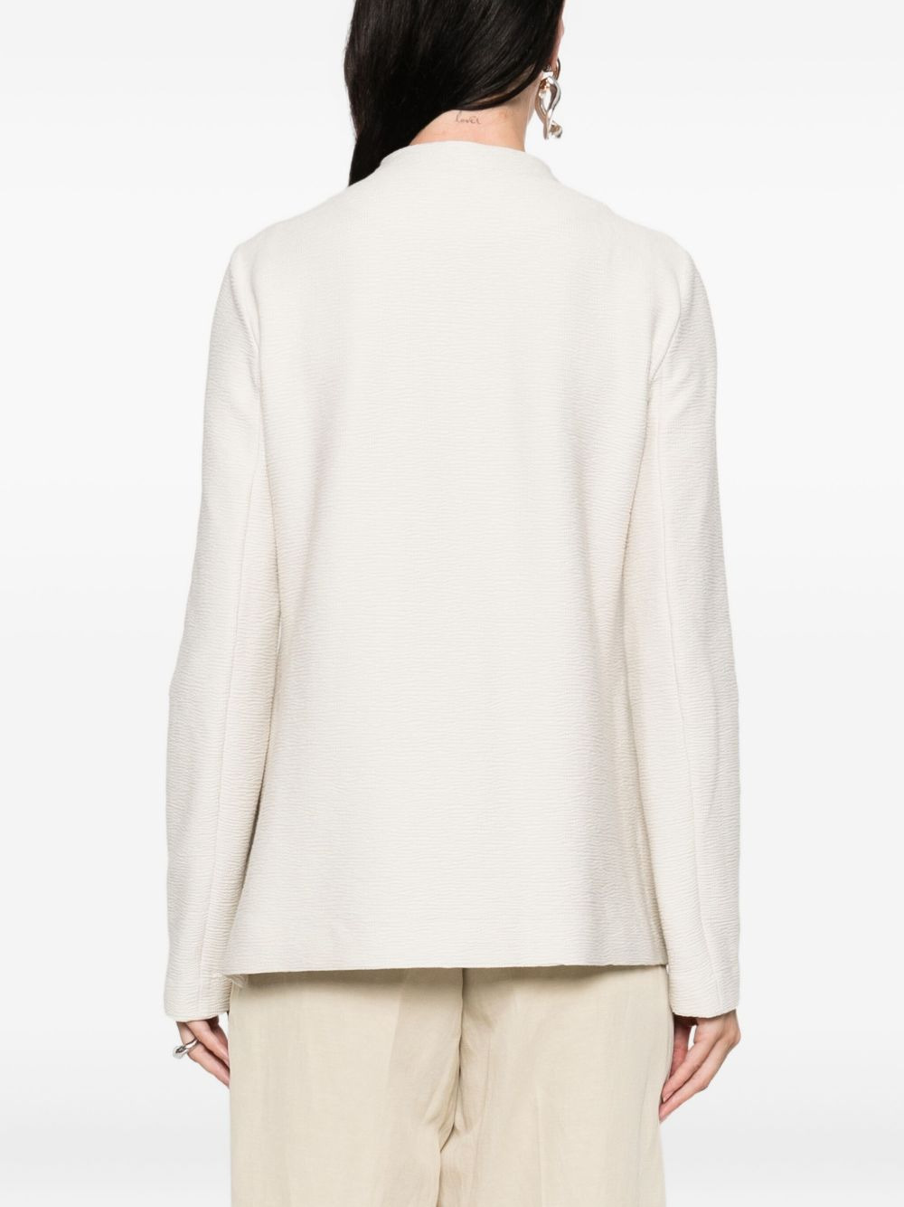 asymmetric-fastening jacket - 4