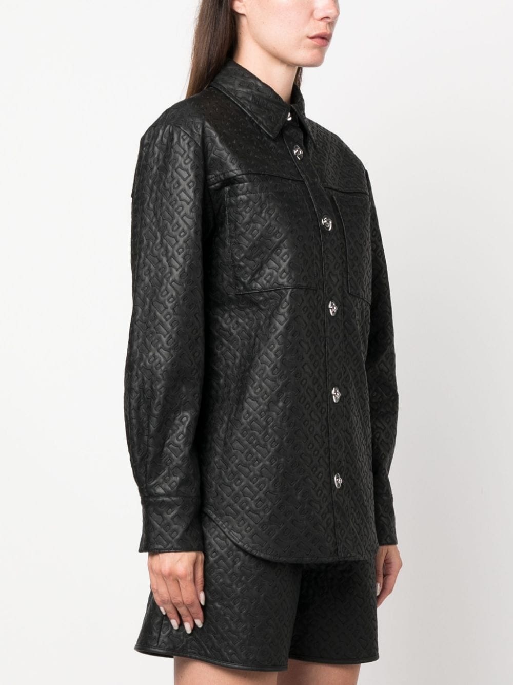 monogram-embossed long-sleeve shirt - 3