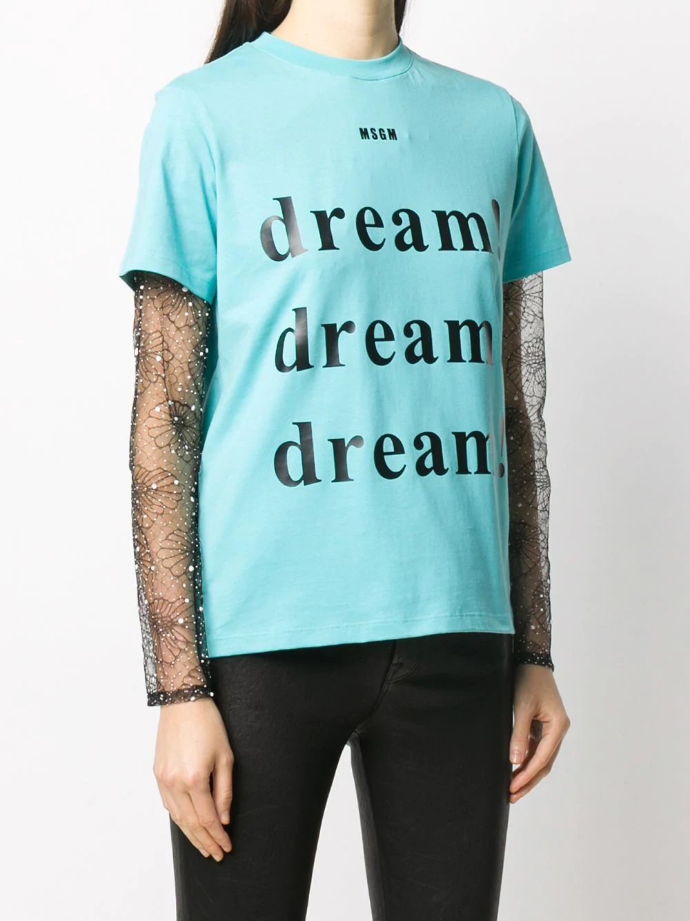 slogan print T-shirt - 3