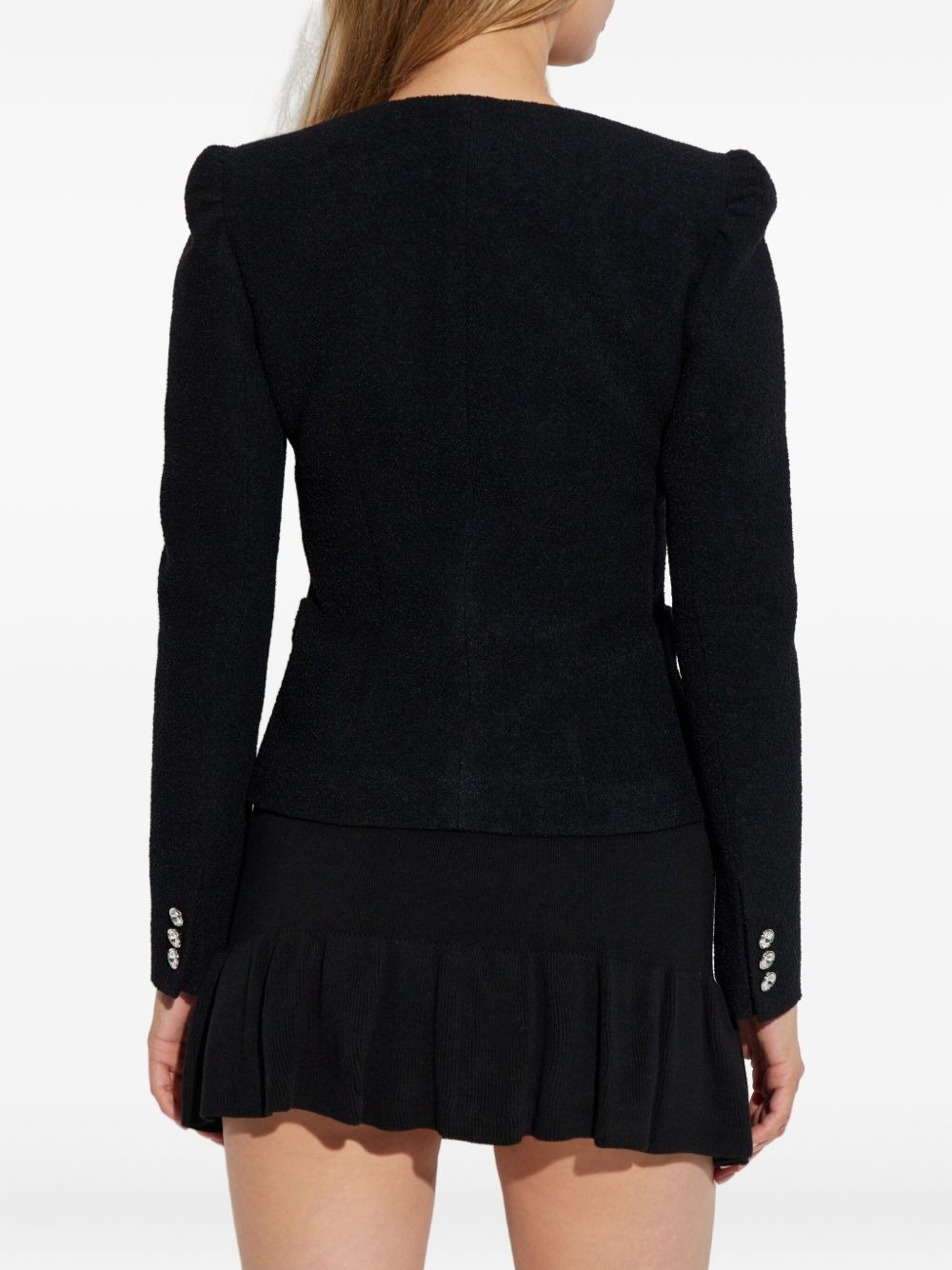 v-neck fitted jacket - 4