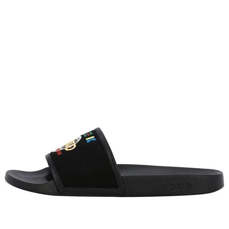 Gucci Slide 'Worldwide Flag - Black' 599143-9PYX0-1000 - 1