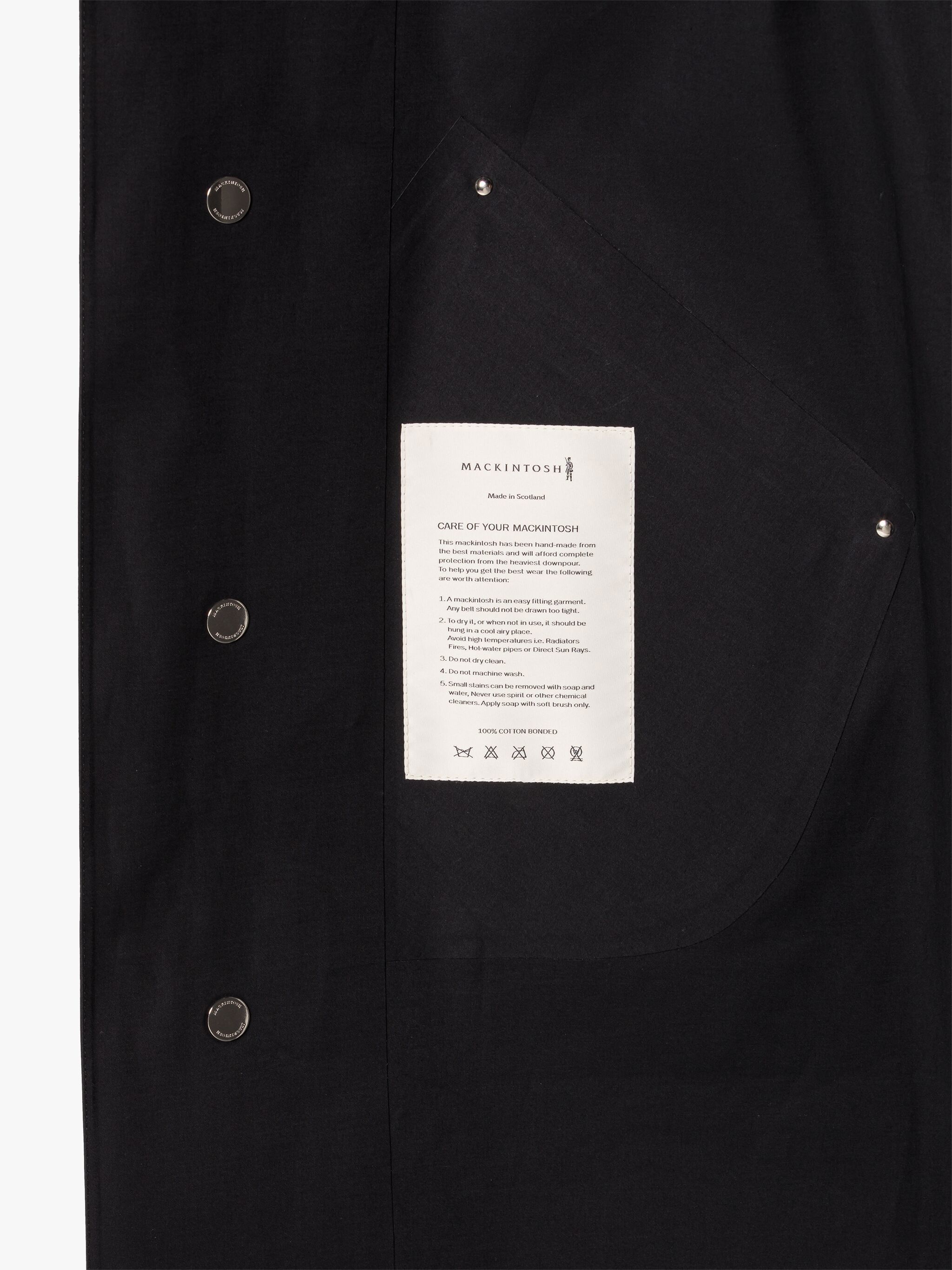 GRANISH BLACK BONDED COTTON HOODED COAT - 6