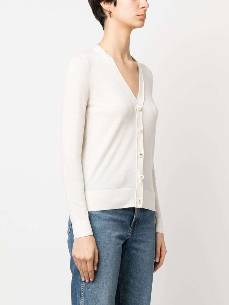 logo-buttons knit cardigan 3