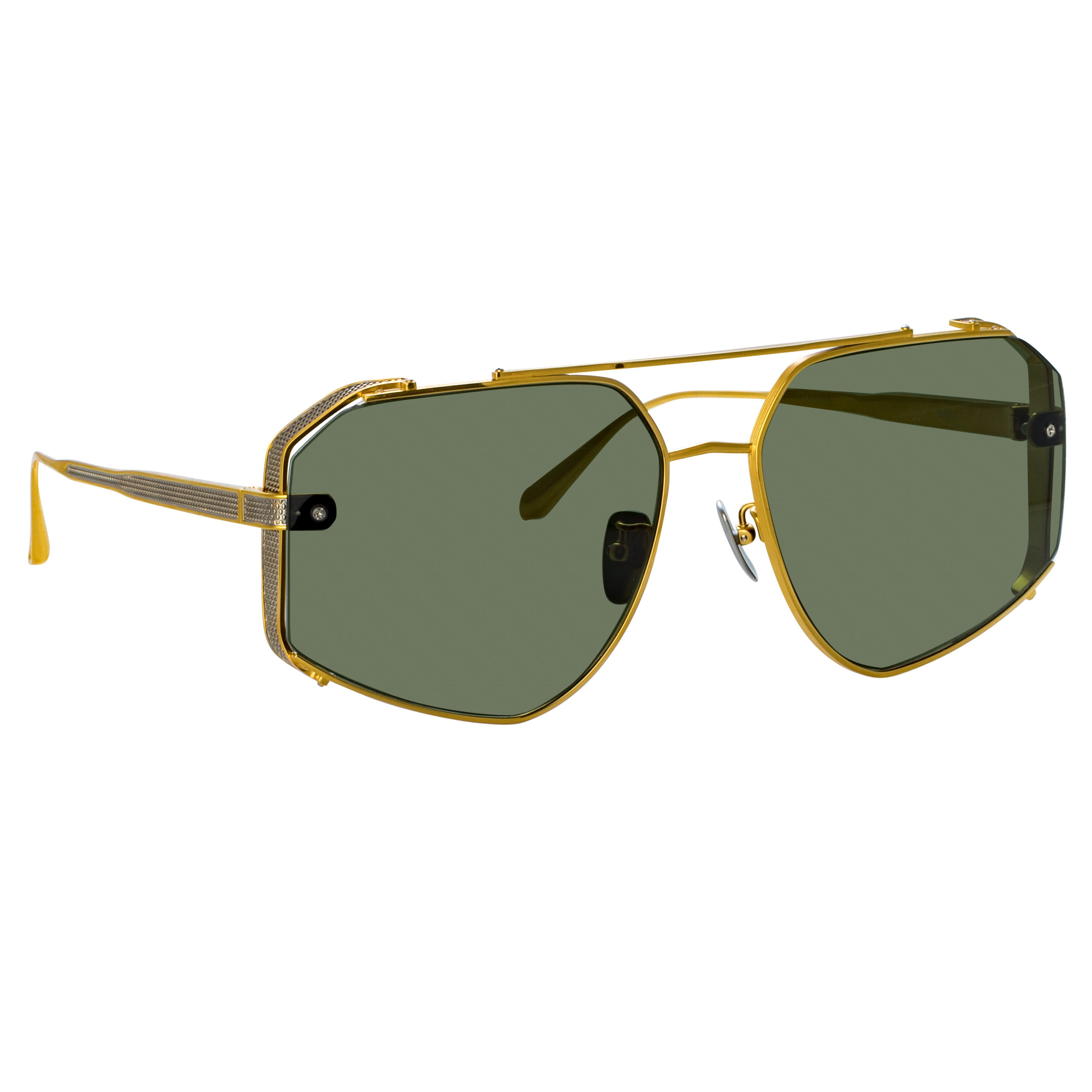 MEN'S AMAR AVIATOR SUNGLASSES IN YELLOW GOLD - 2