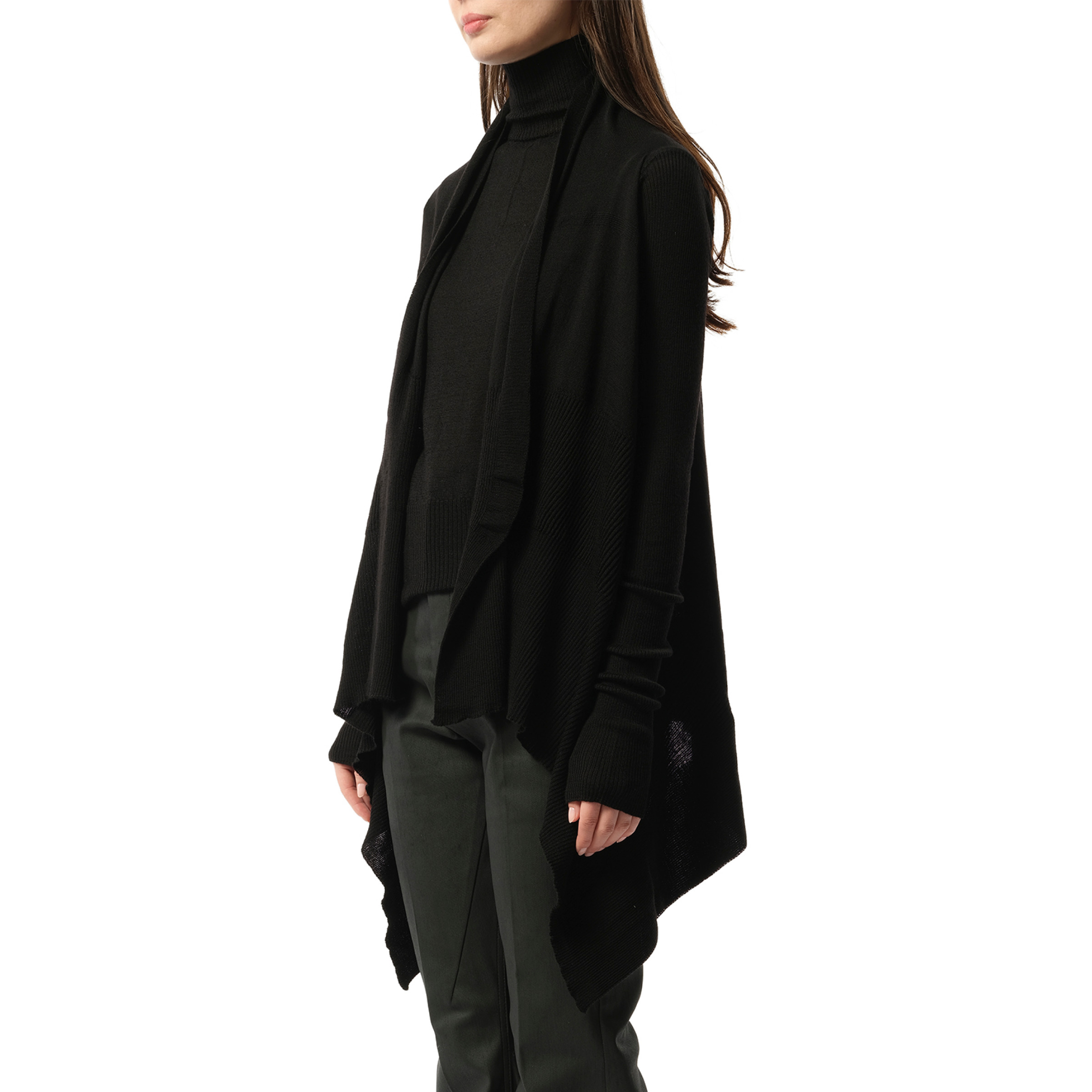 Medium Wrap Cardigan in Black - 5