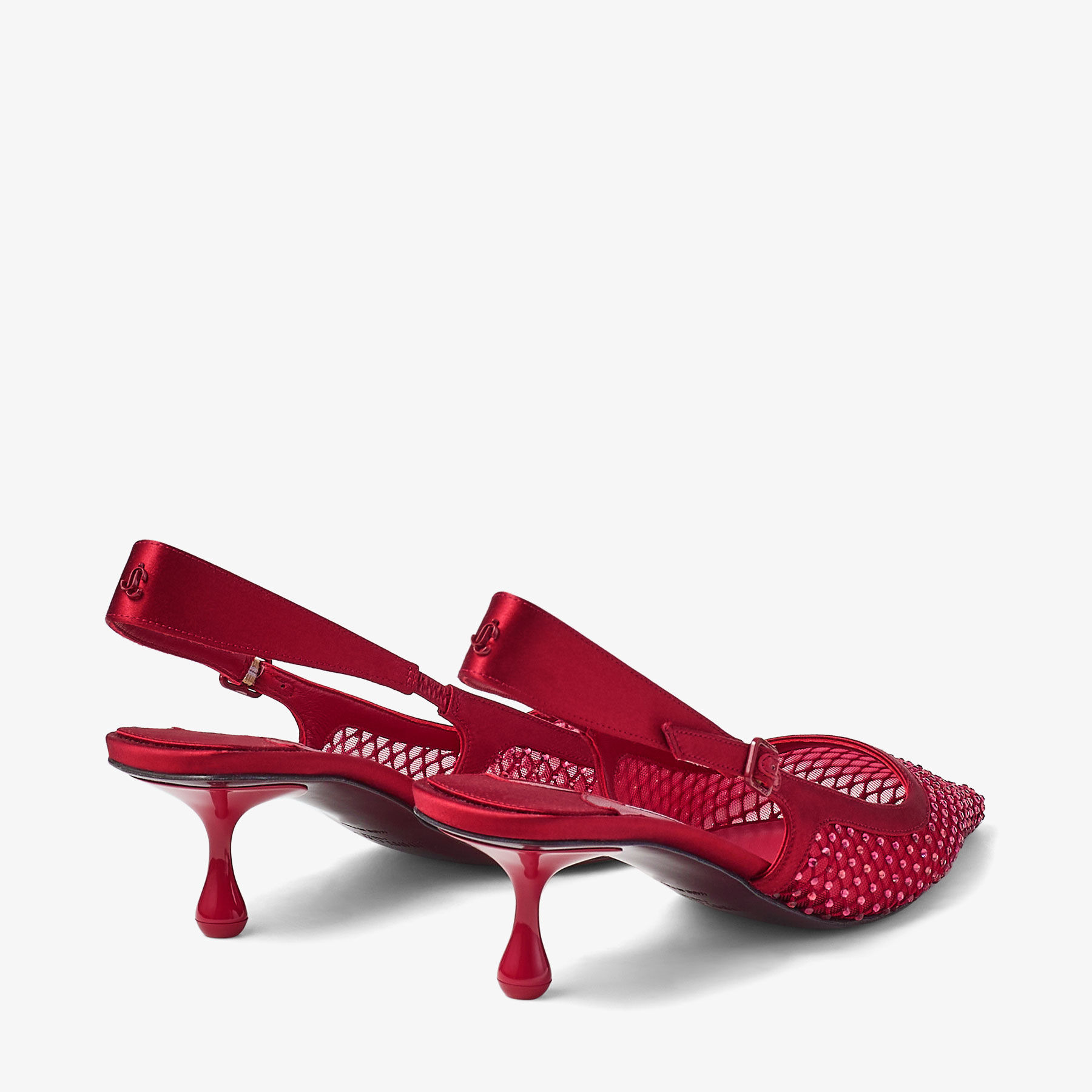 Amel 50
Ruby Red Crystal Mesh and Satin Pumps - 5