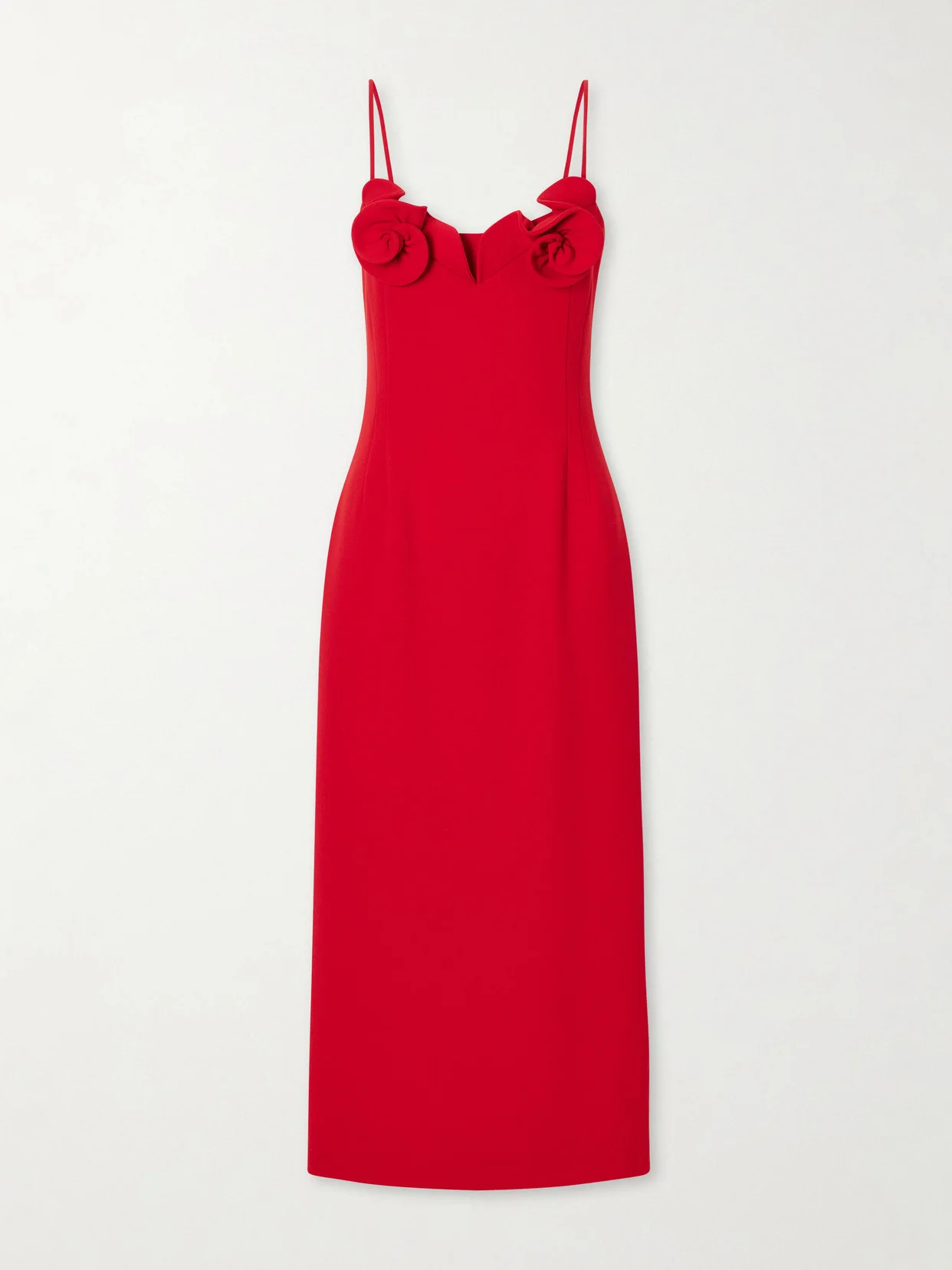 Embellished Wool-blend Crepe Midi Dress - 1