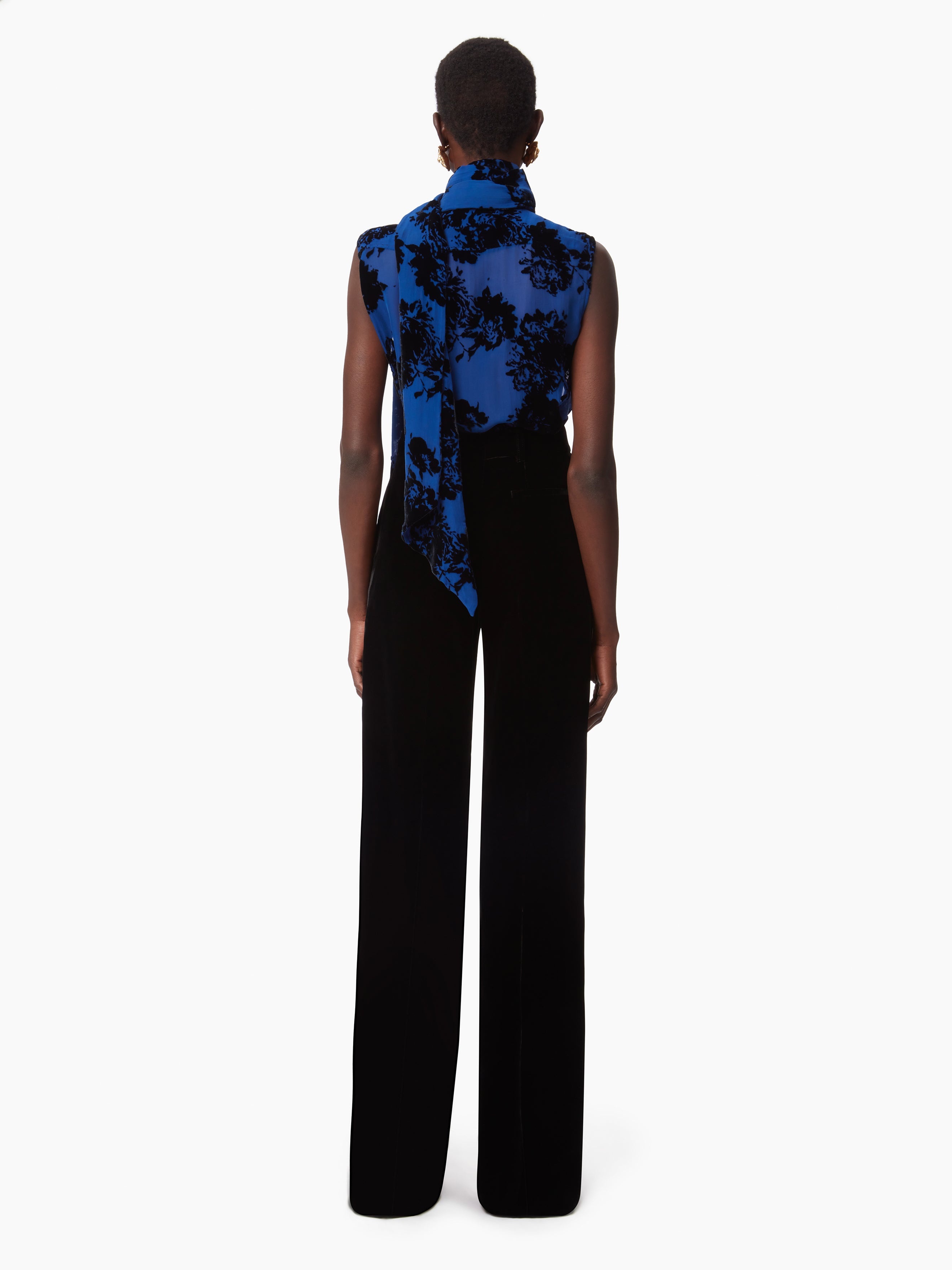 WIDE LEG VELVET PANTS - 5