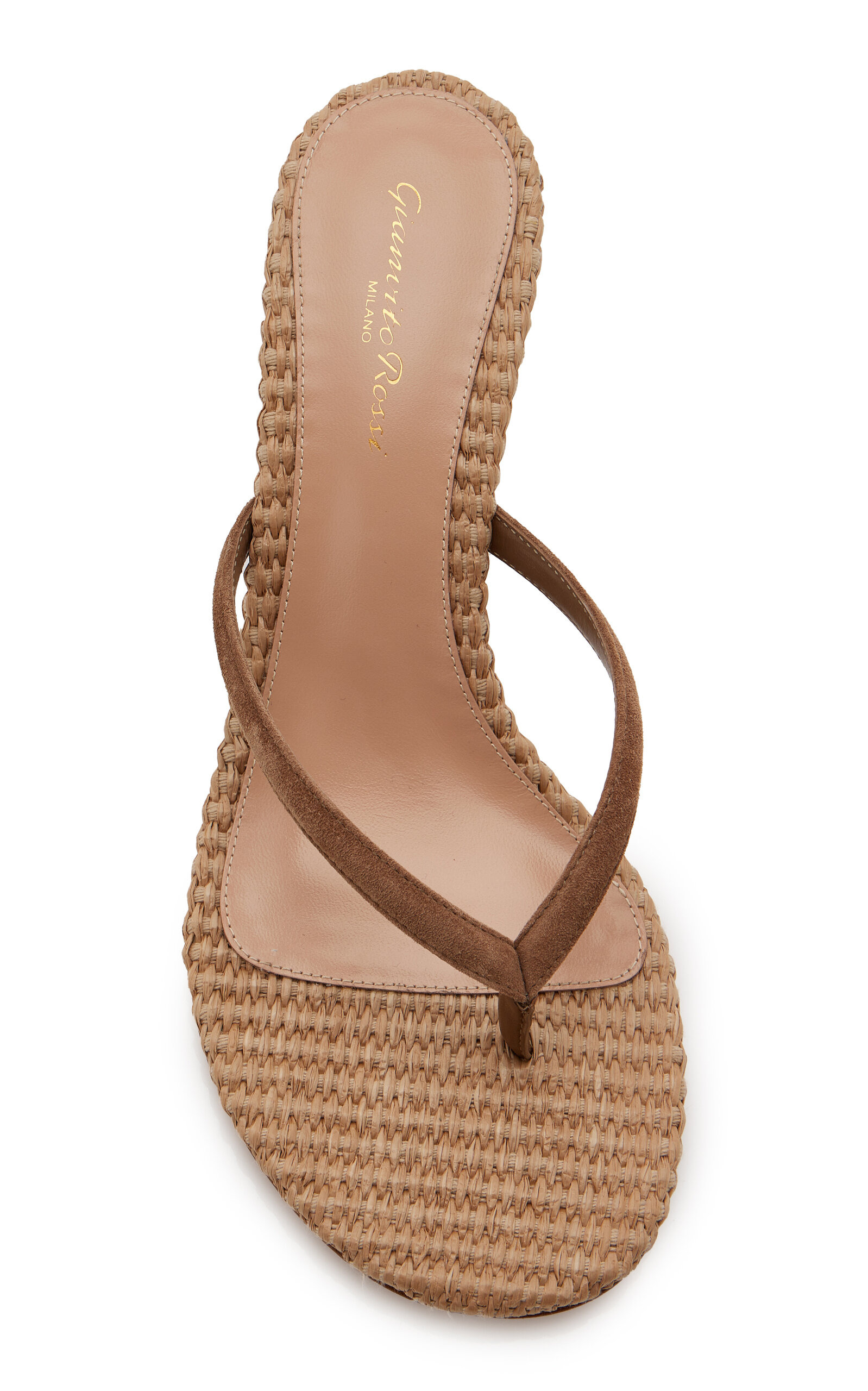 Calypso Suede Thong Sandals tan - 4
