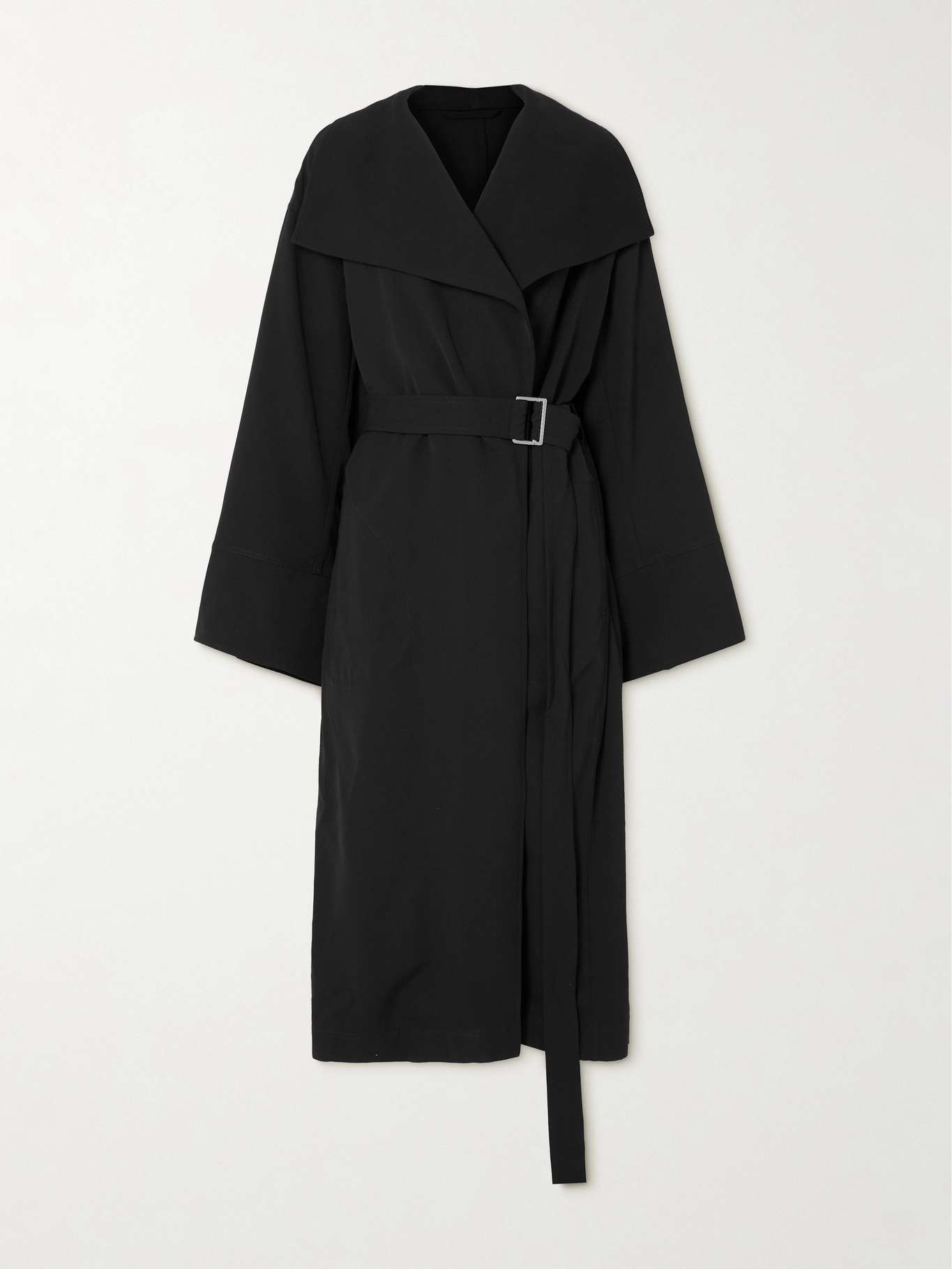 Belted twill coat - 1