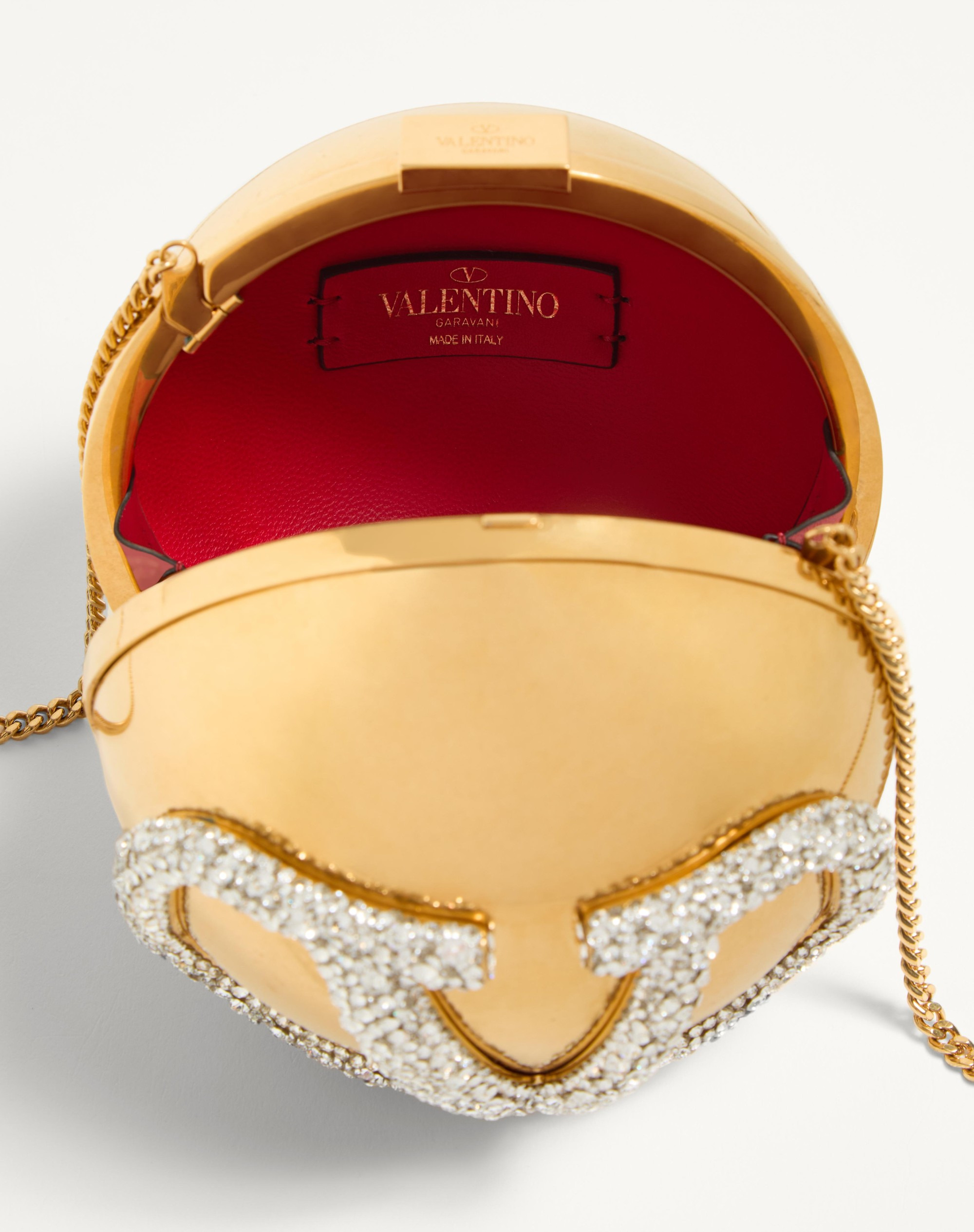 VLOGO SIGNATURE MINAUDIÈRE IN METAL AND SWAROVSKI® CRYSTALS - 5