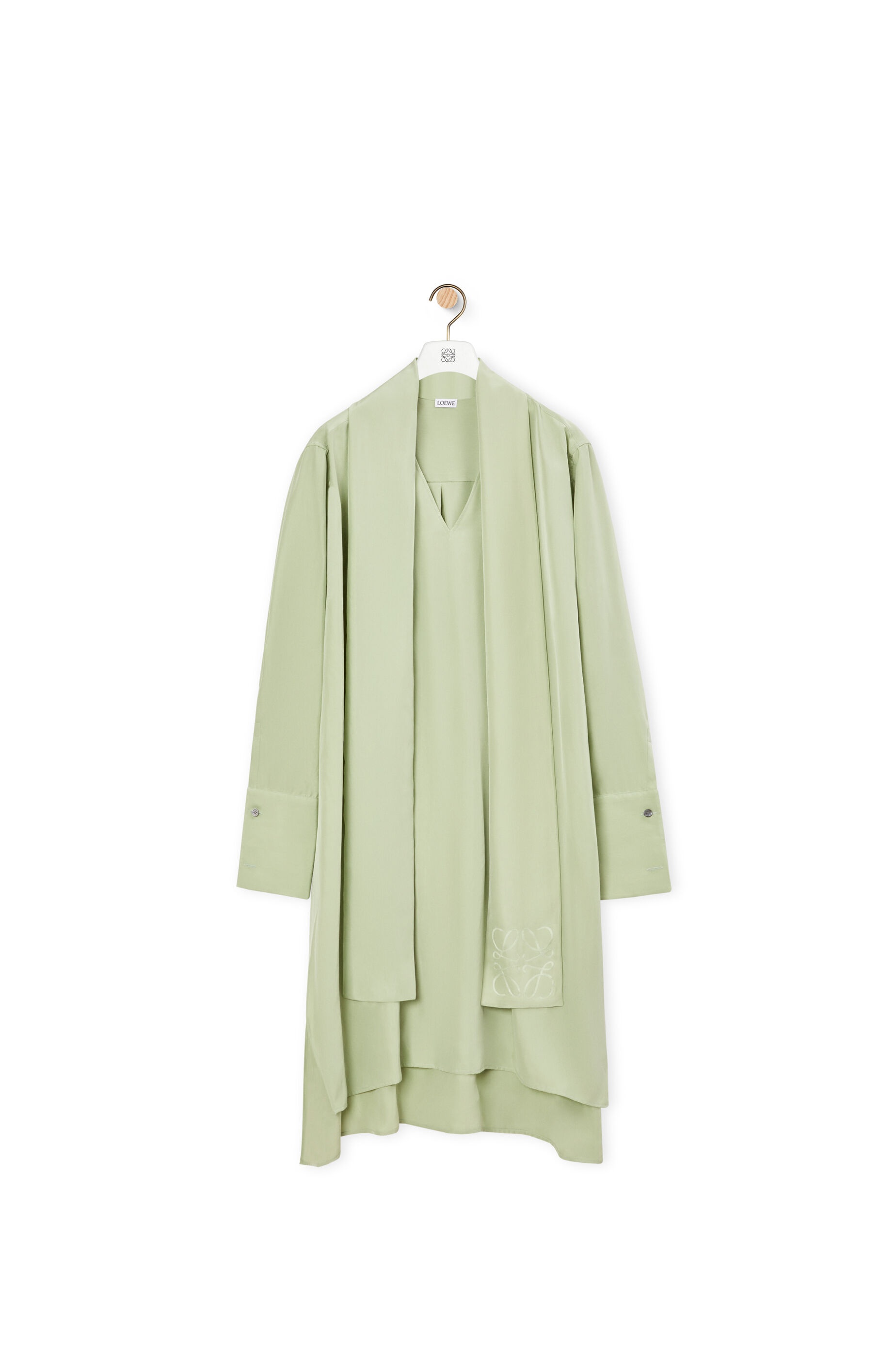 Anagram lavaliere dress in silk - 1