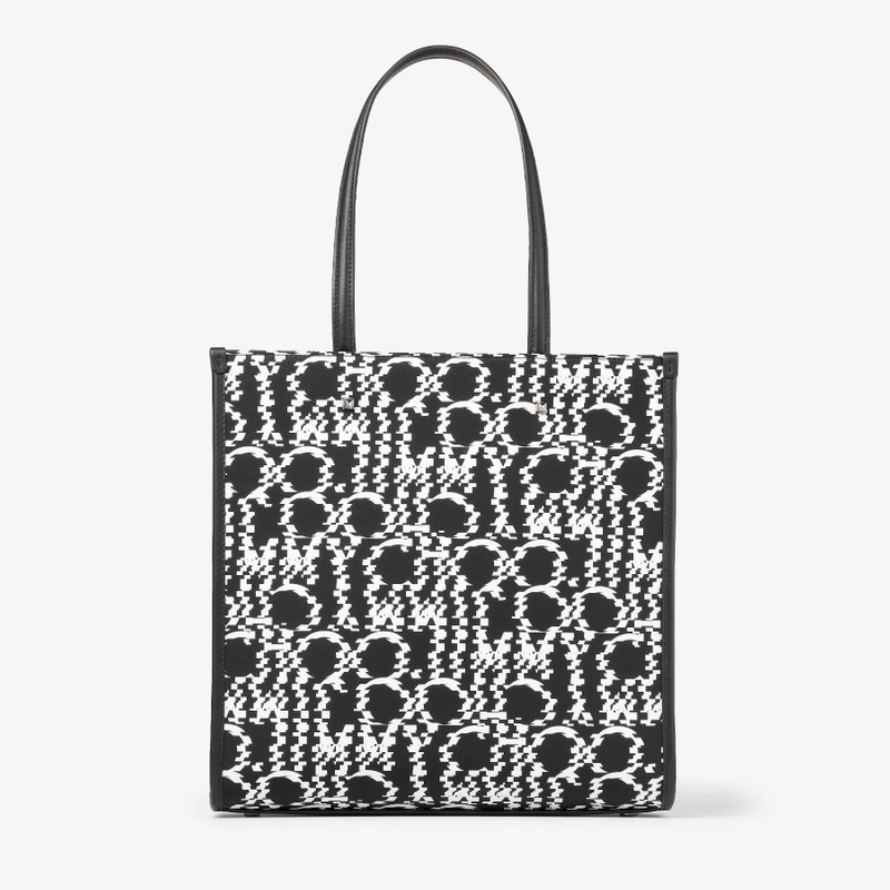 Logo Tote/M
Black Distorted Jimmy Choo Logo Nylon Tote Bag 5