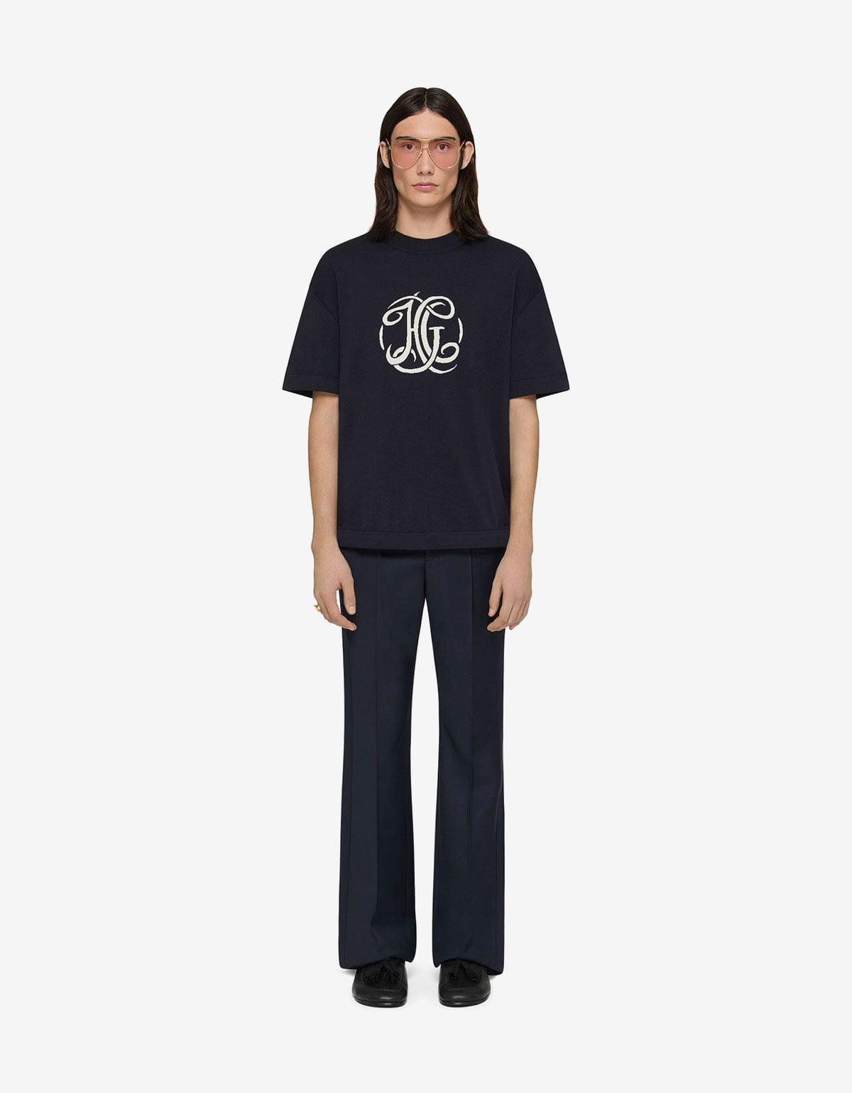 Givenchy Blue HG Jacquard Knit T-Shirt - 2