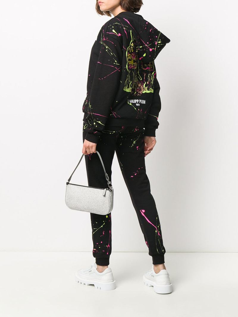 PHILIPP PLEIN Gothic Plein logo print hoodie outlook