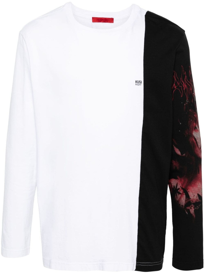 colour-block longsleeved T-shirt 1