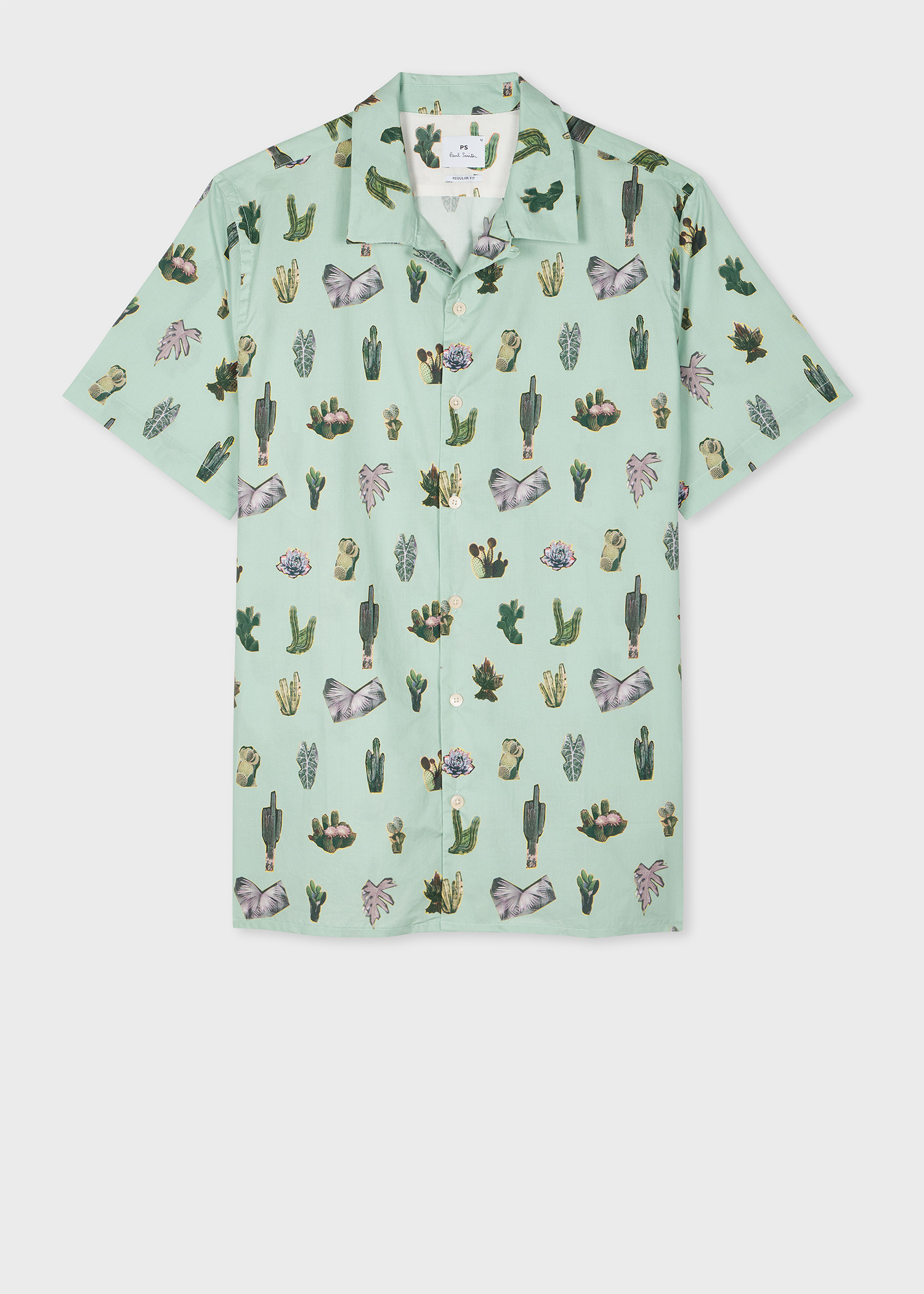 Pale Green Short Sleeve Prickly Pear Shirt - 1