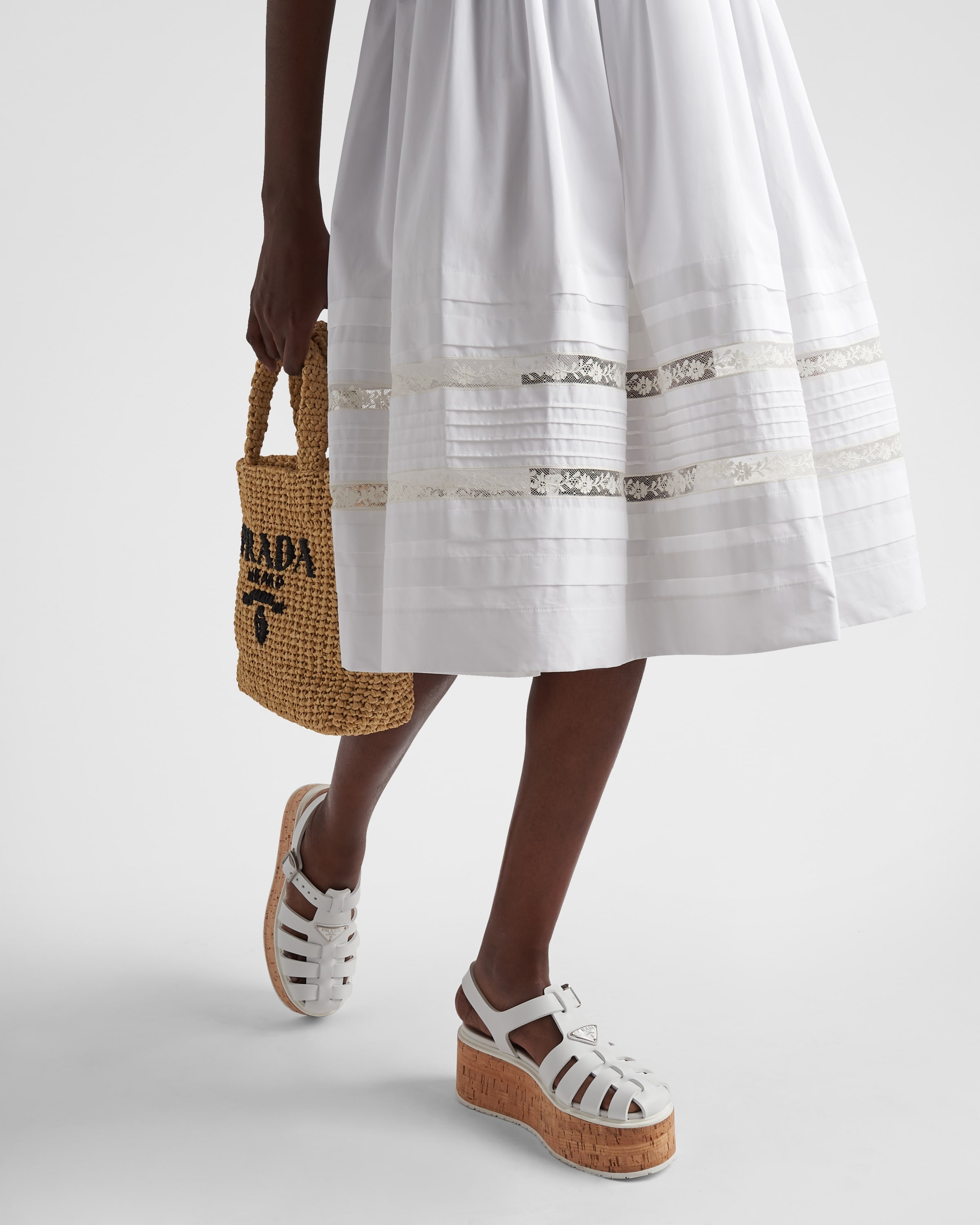 【プラダ・PRADA】Intarsia poplin dress Prada Intarsia Poplin Dress - ShopStyle