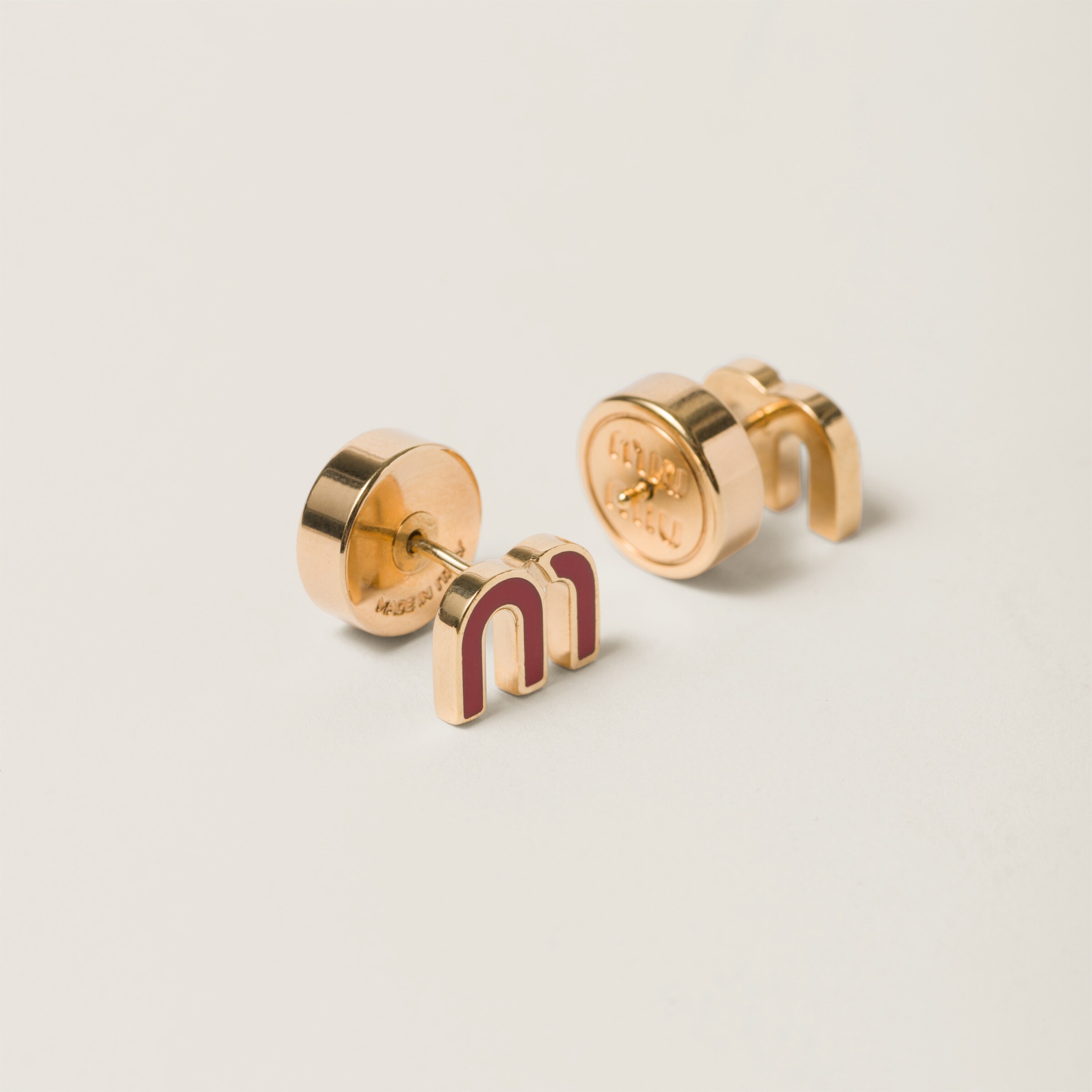 Enameled metal earrings - 3