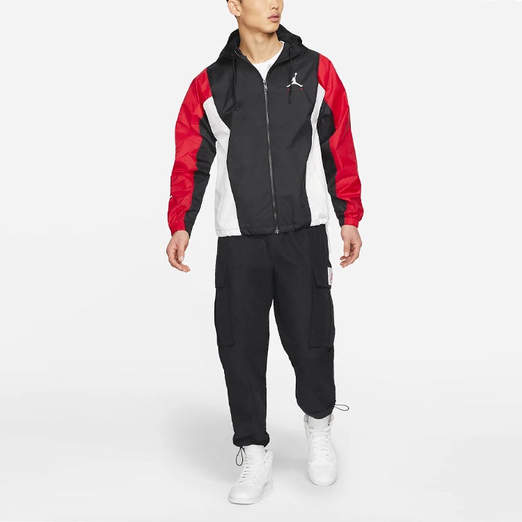 Air Jordan MENS Jumpman Multicolor Basketball Hooded Jacket Black/Red CV2241-010 - 3