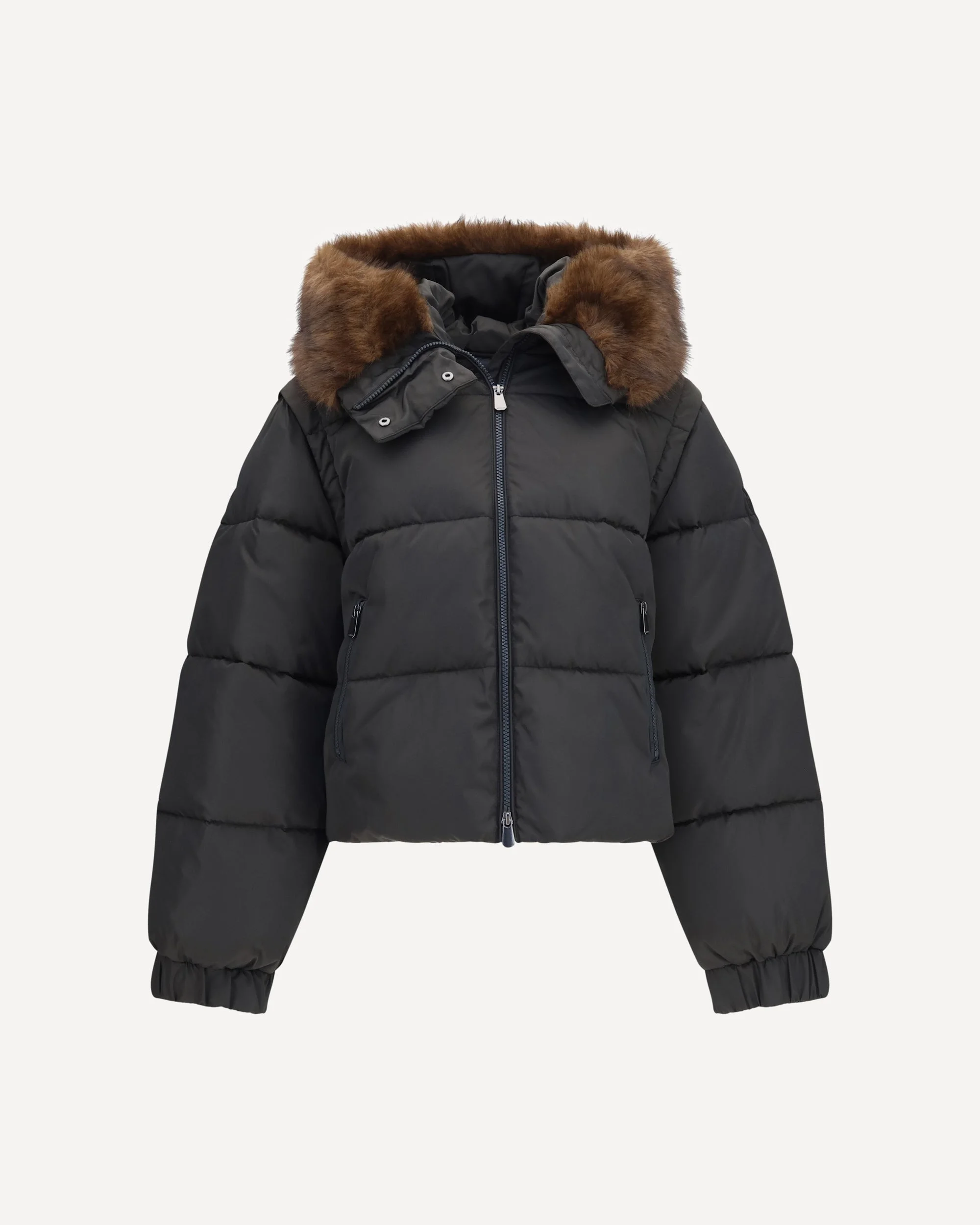 Godetia padded Down Jacket with faux fur - 1