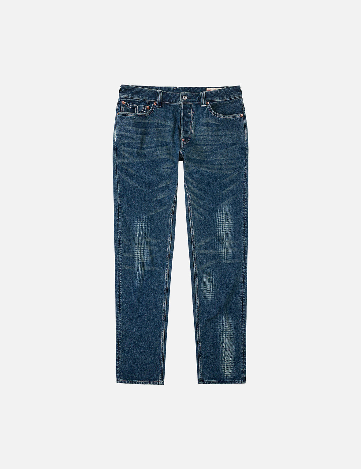 Washed Handbrush Houndstooth Daicock Print Slim Fit Jeans #2010 - 4