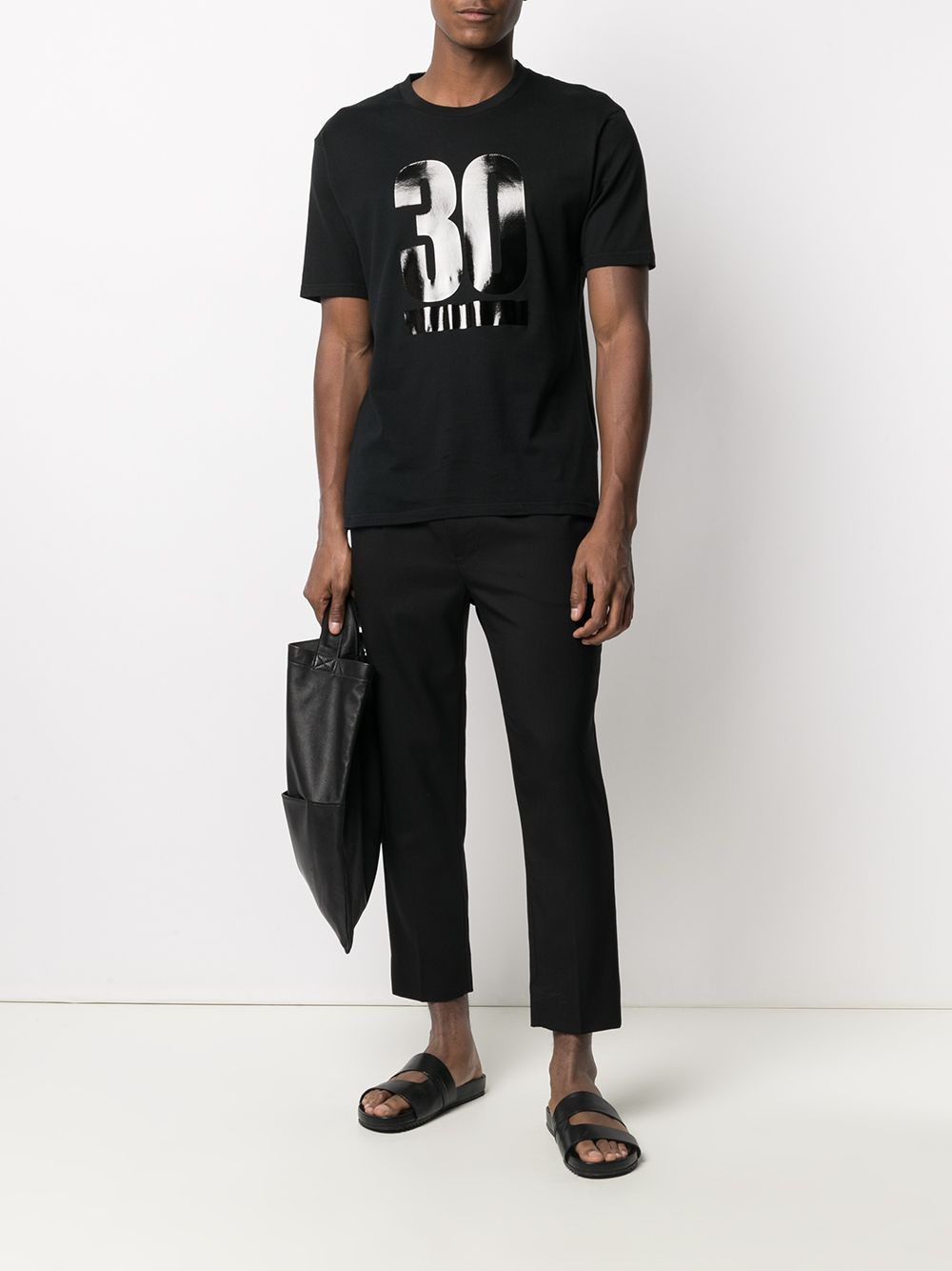 tape print T-shirt - 2