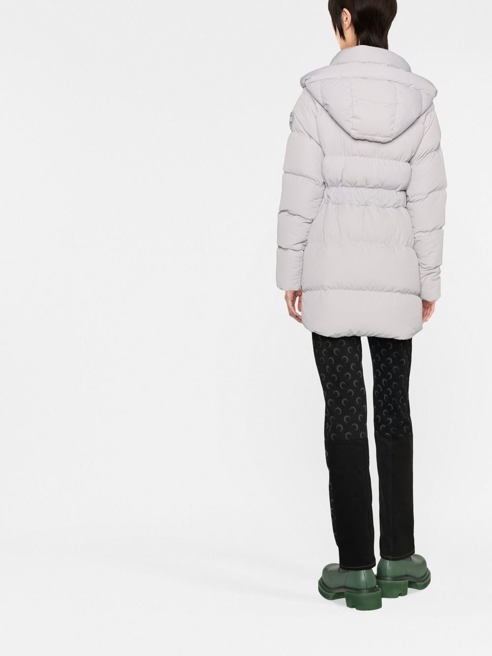 belted padded down jacket - 3