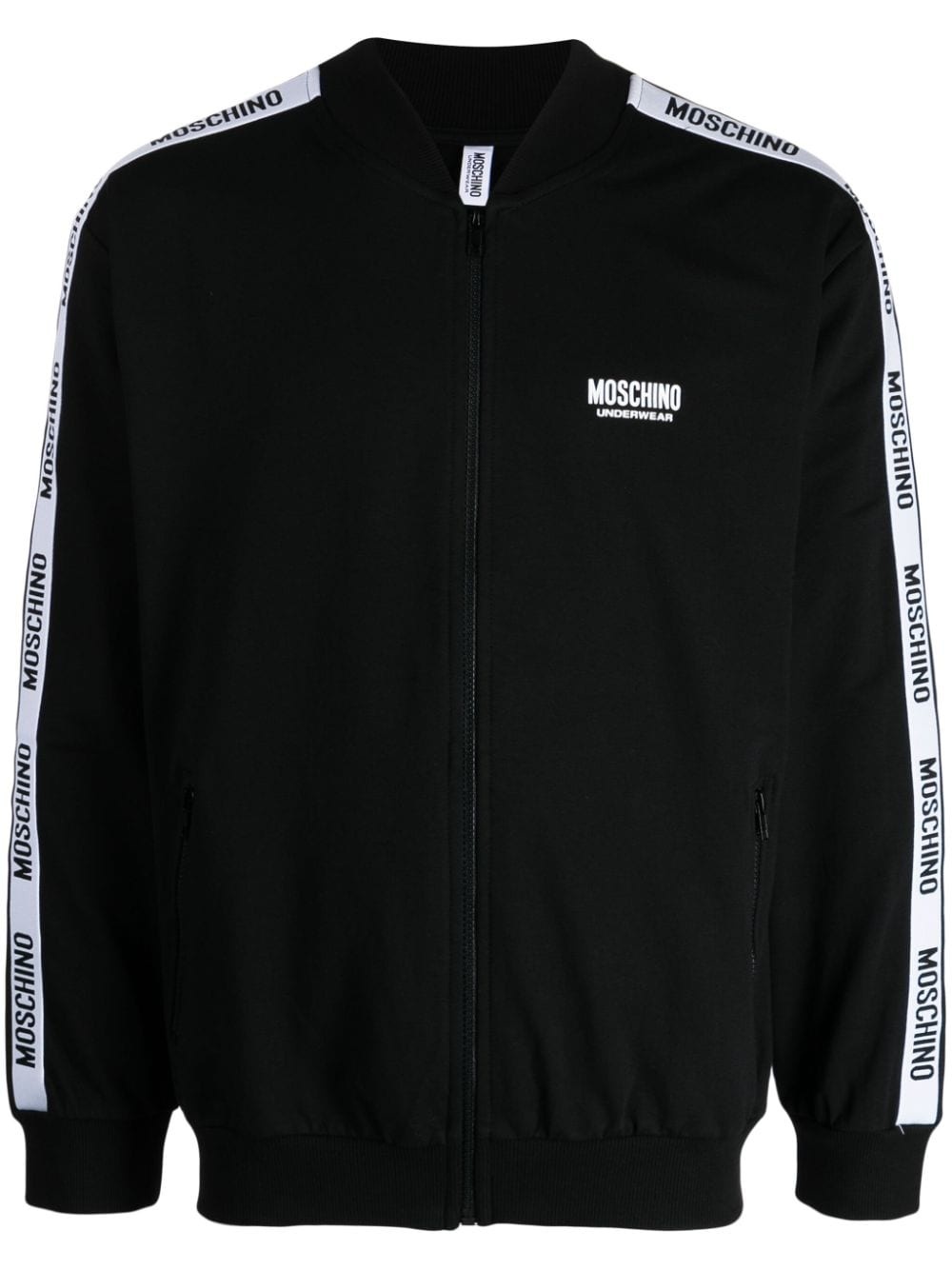 Moschino logo-tape zip-up sweatshirt | REVERSIBLE