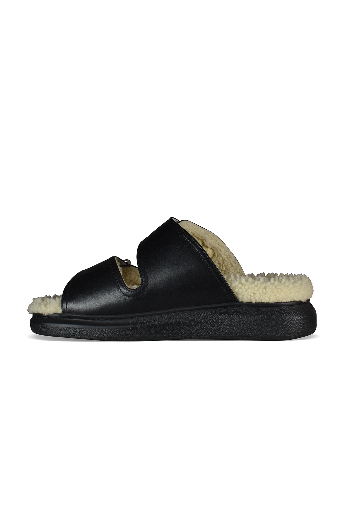 Shearling-lined slides - 4