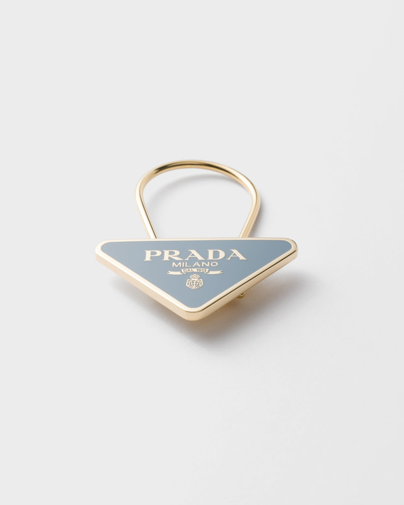 Prada Enameled metal key ring outlook