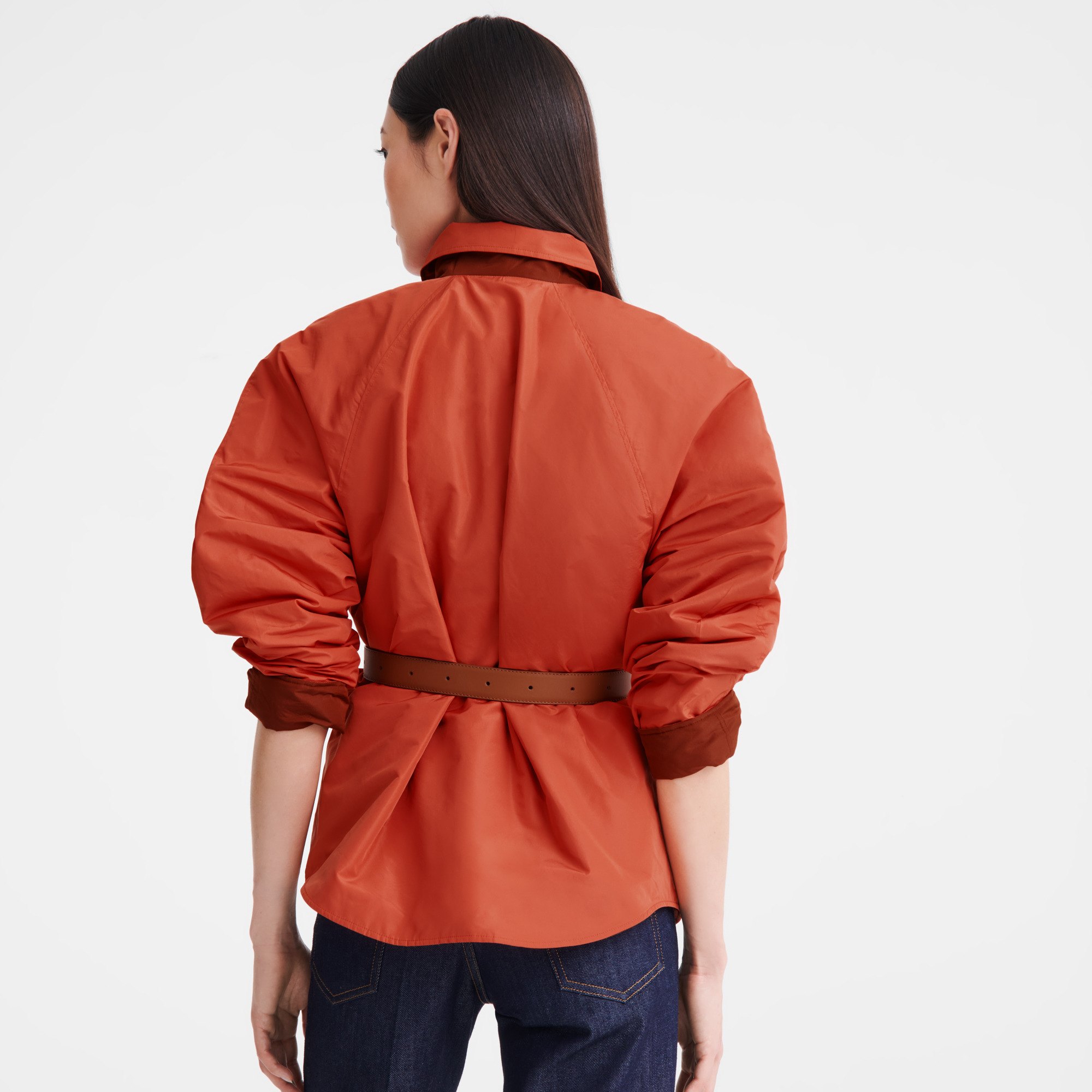 Padded blouson Chestnut/Tomato - Technical taffeta - 6