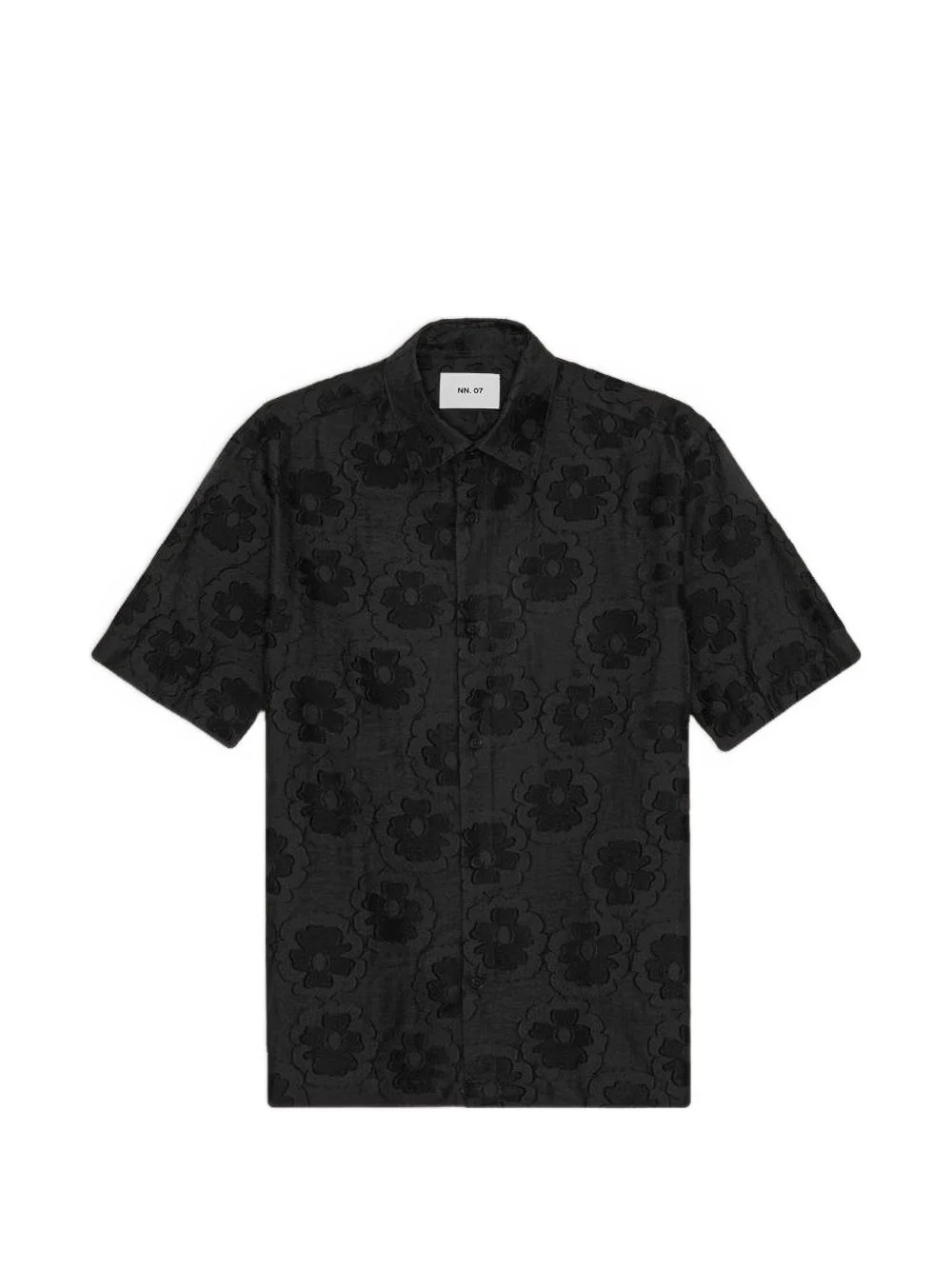 striped floral short sleeve shirt - 1