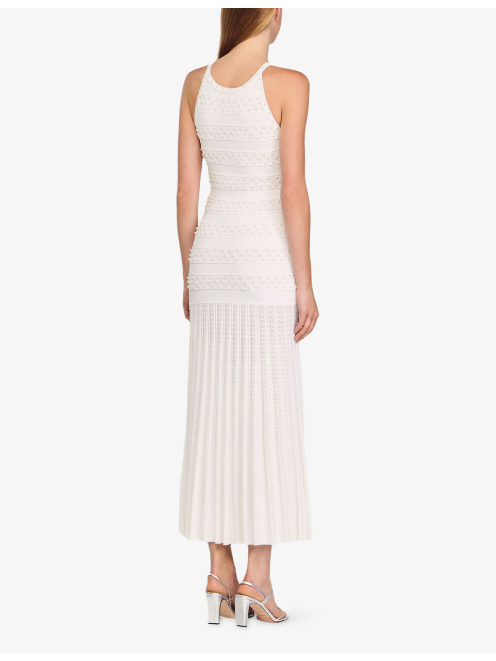 Beaded Sleeveless Woven Maxi Dress - 4