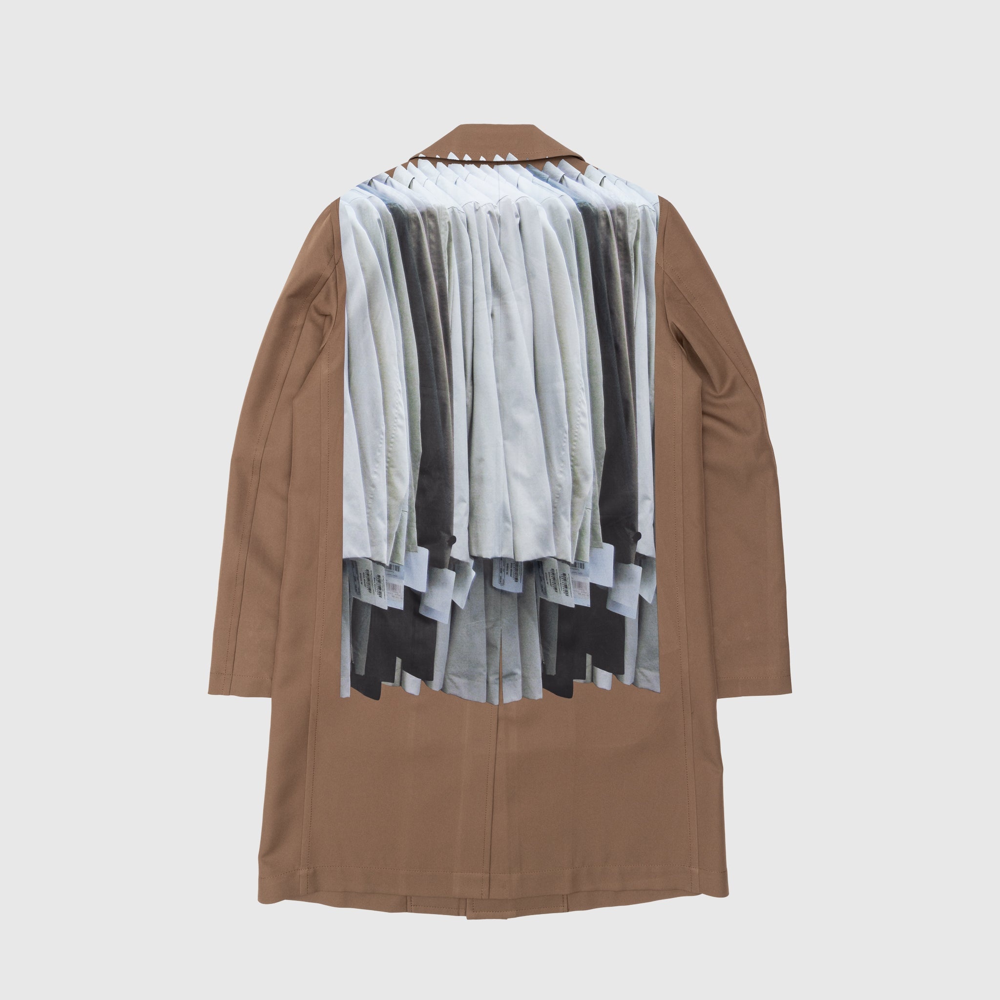 SINGLE BREASTED PRINTED COAT - 8