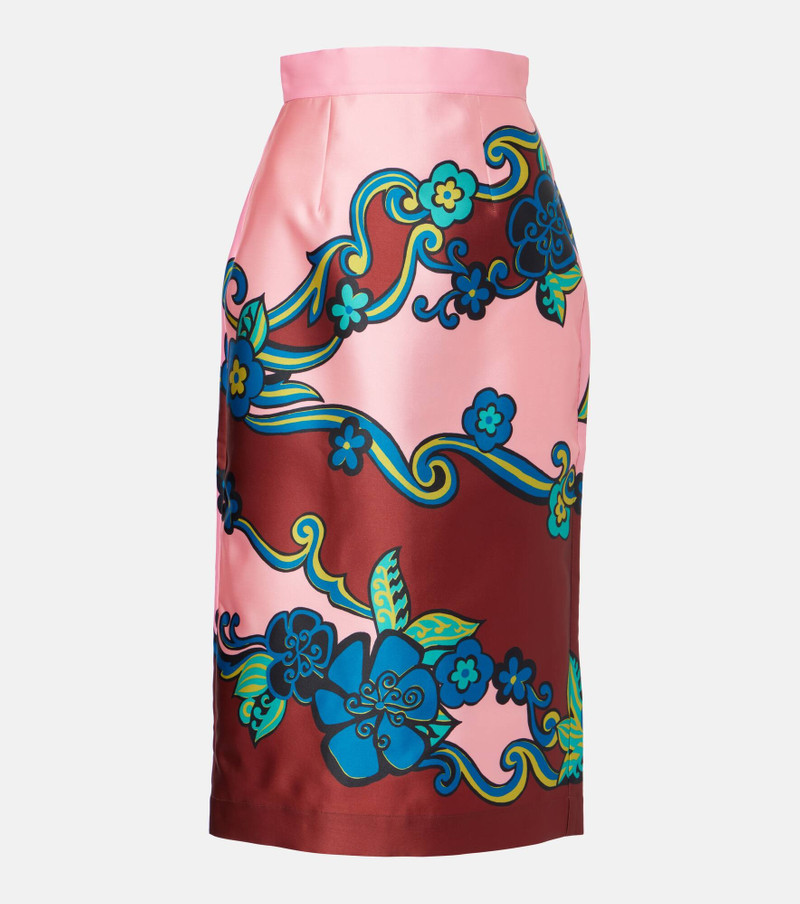 Floral high-rise midi skirt - 1