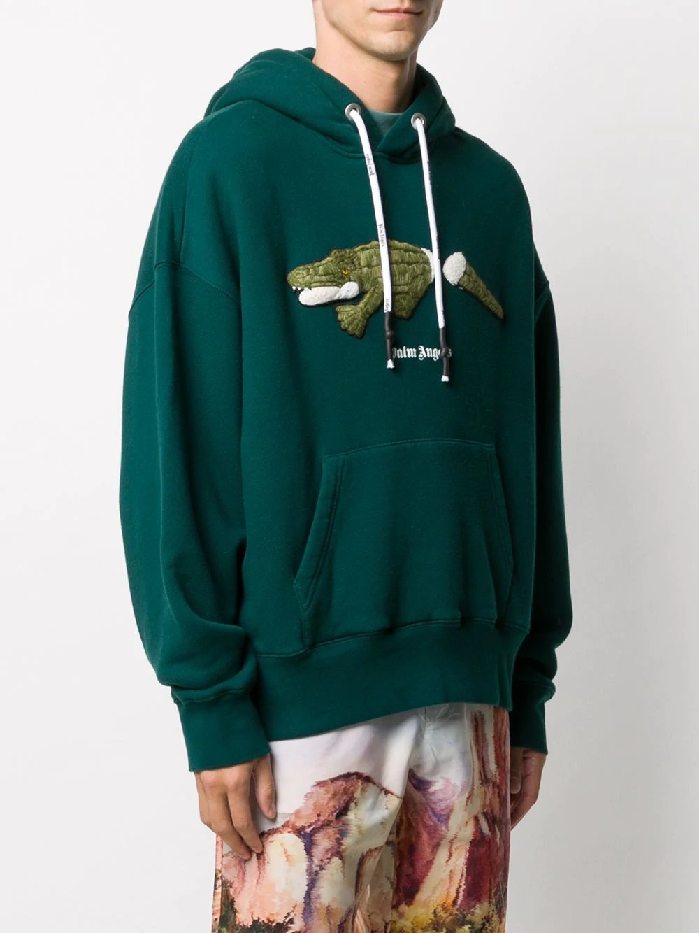 crocodile embroidered hoodie - 3