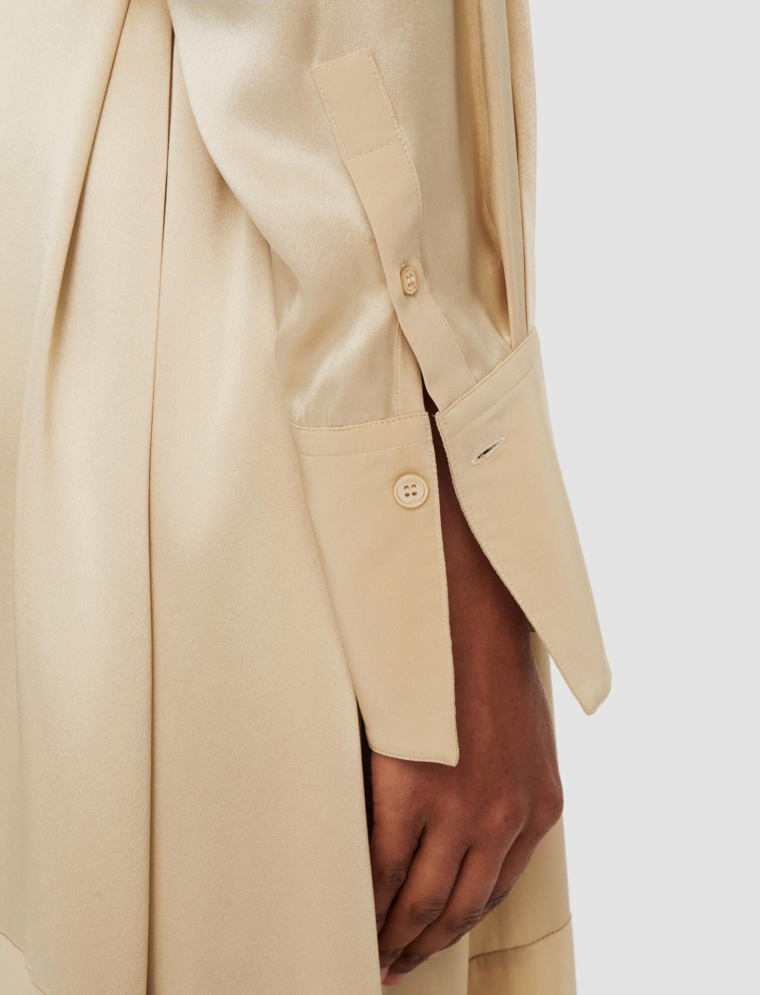 Cyprien Shiny Matte Satin Dress - 5