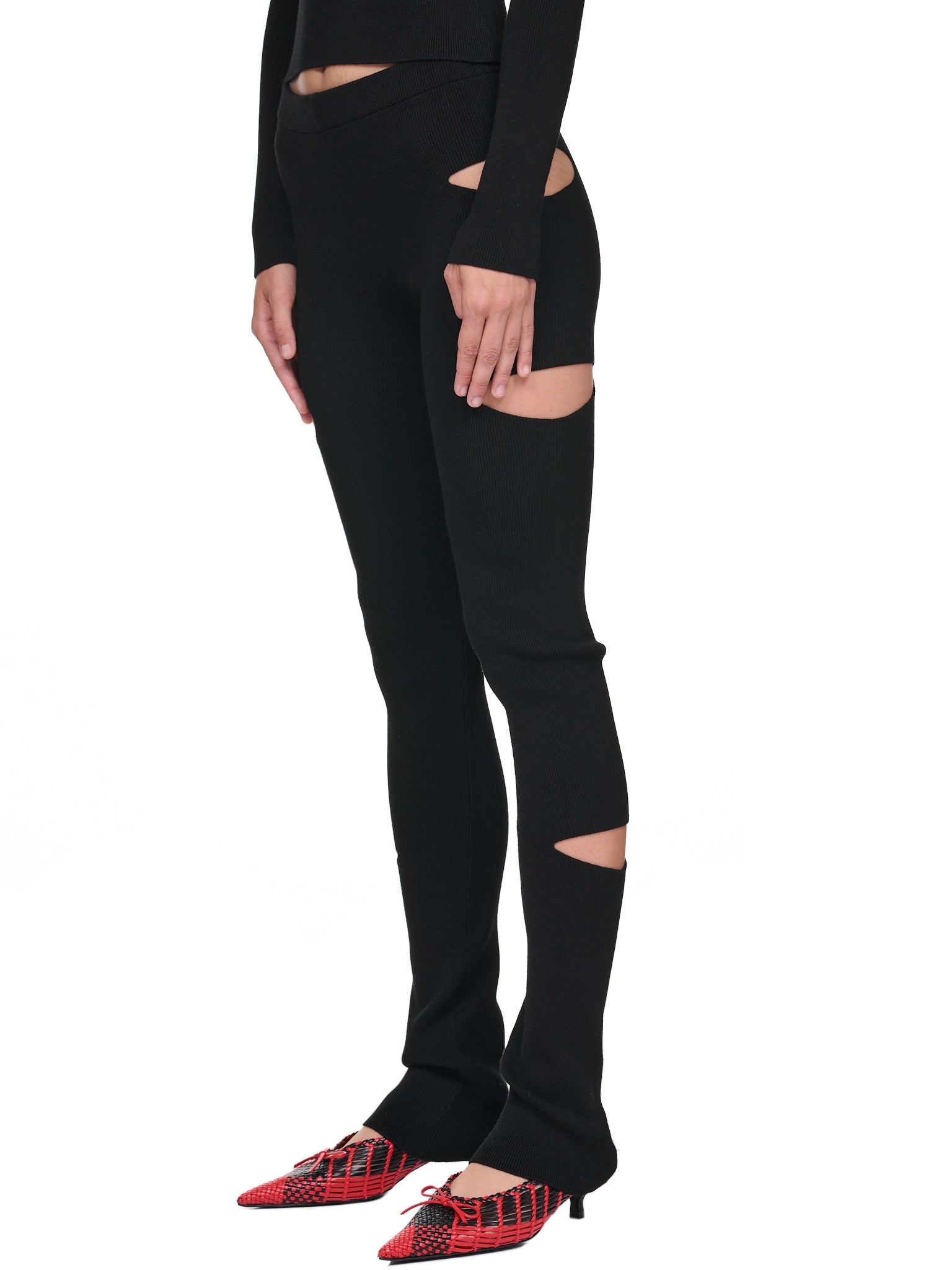 Cut-Out Knit Pants - 2