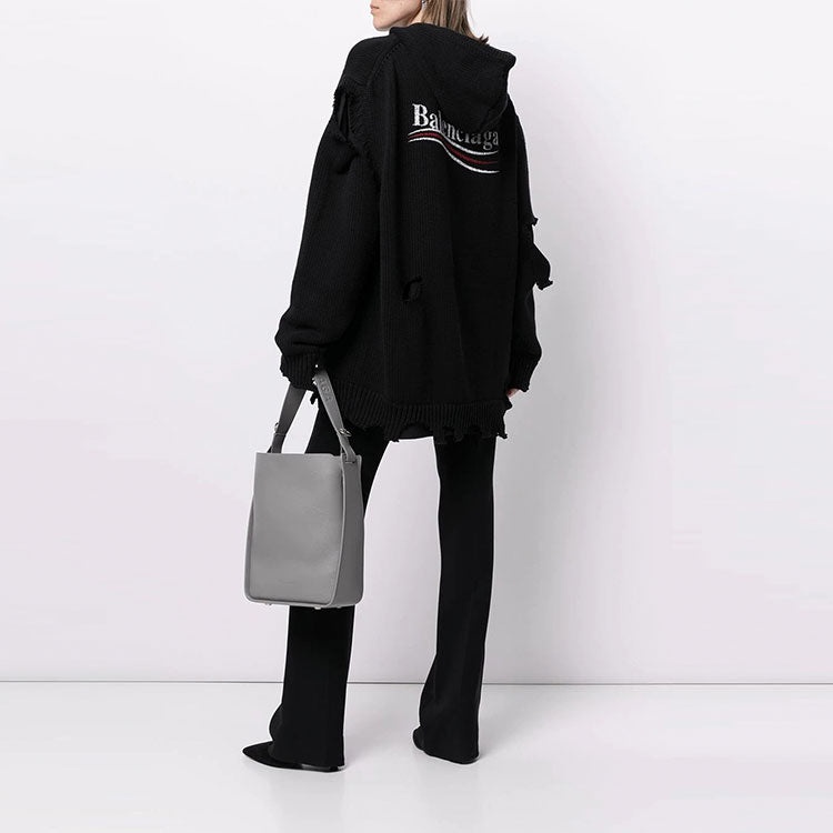 Balenciaga Political Campaign Destroyed Hoodie 'Black' 662718T32121069 - 6