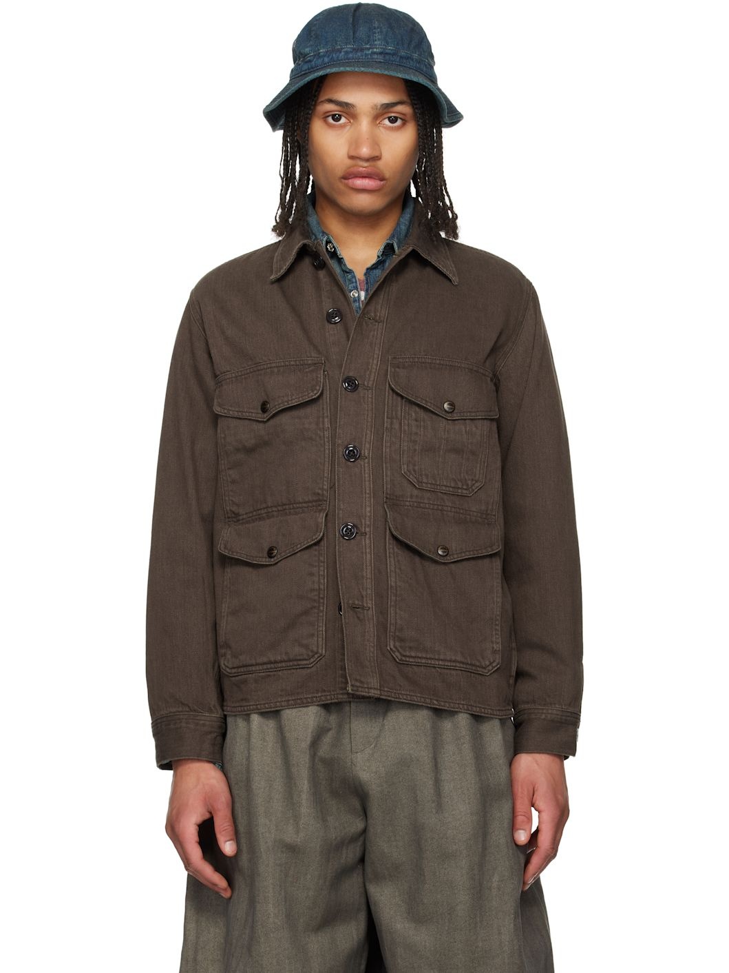 Brown Elmore Cruiser Denim Overshirt - 1