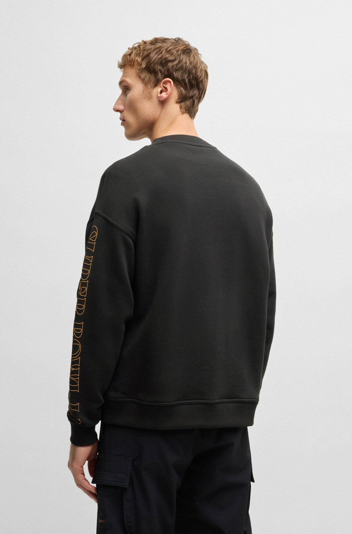 BOSS X NFL COTTON SWEATSHIRT WITH GOLD-TONE EMBROIDERY - 5