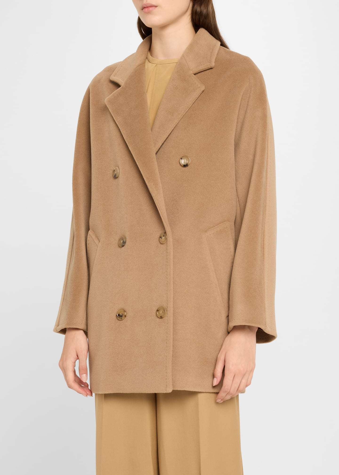 Rebus Double-Breasted Wool Cashmere Coat - 4