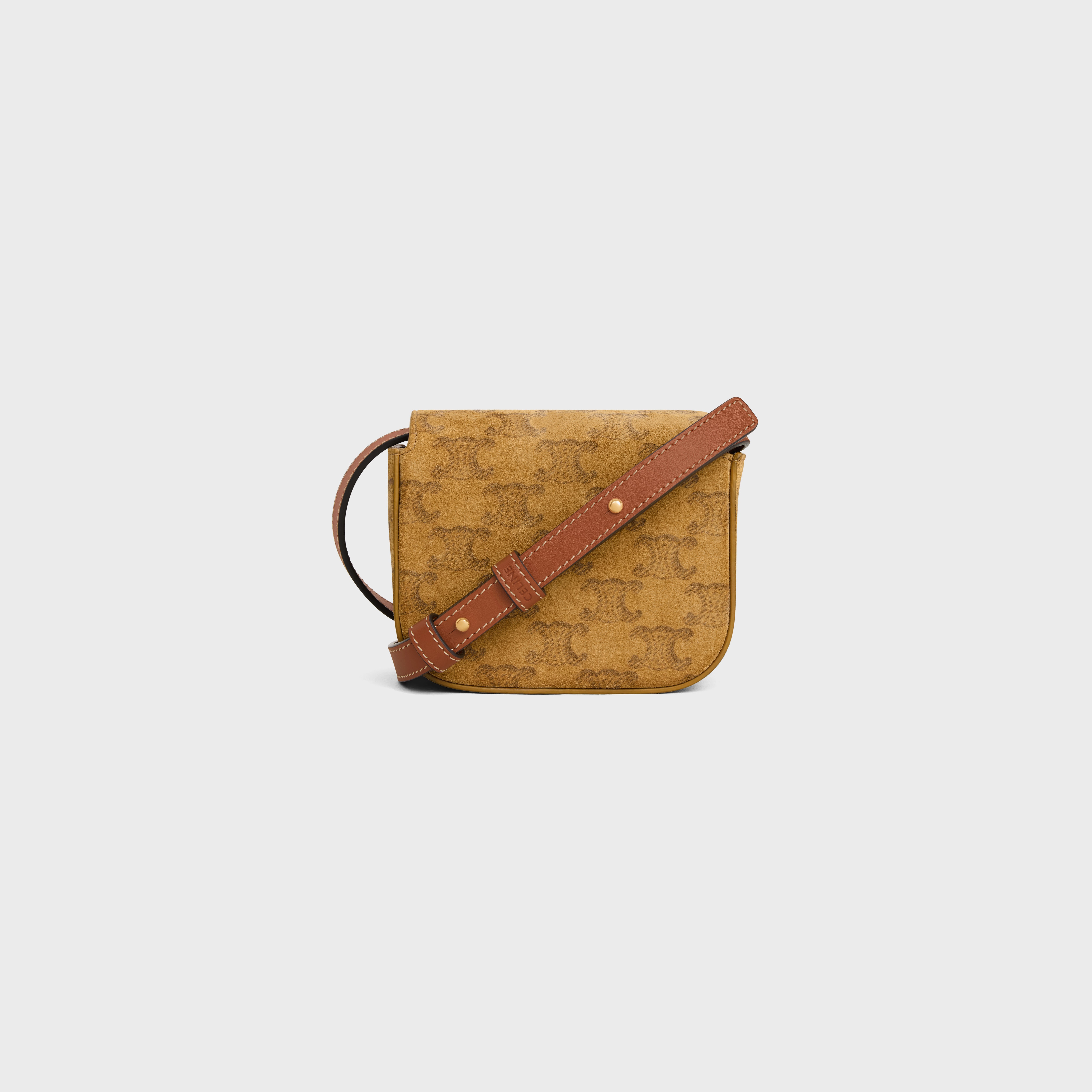 MINI CLAUDE in SUEDE CALFSKIN WITH TRIOMPHE ALL-OVER - 3