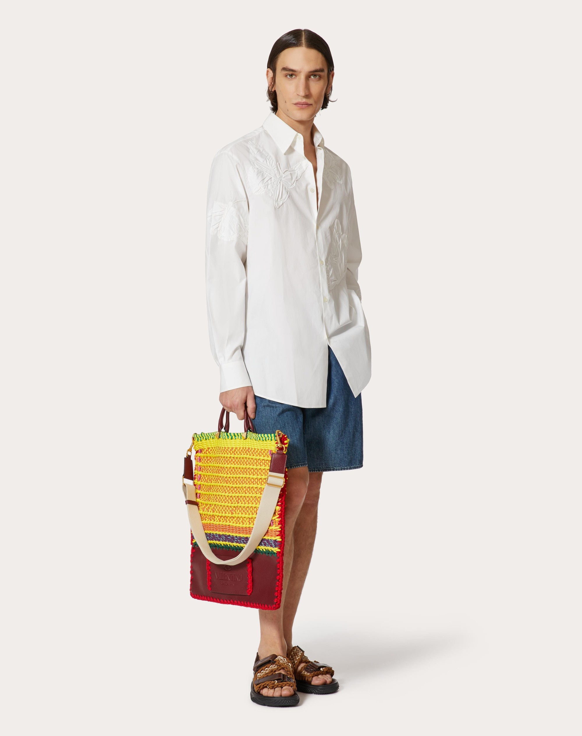 VALENTINO GARAVANI CROCHET BAGS FABRIC FLAT TOTE - 6